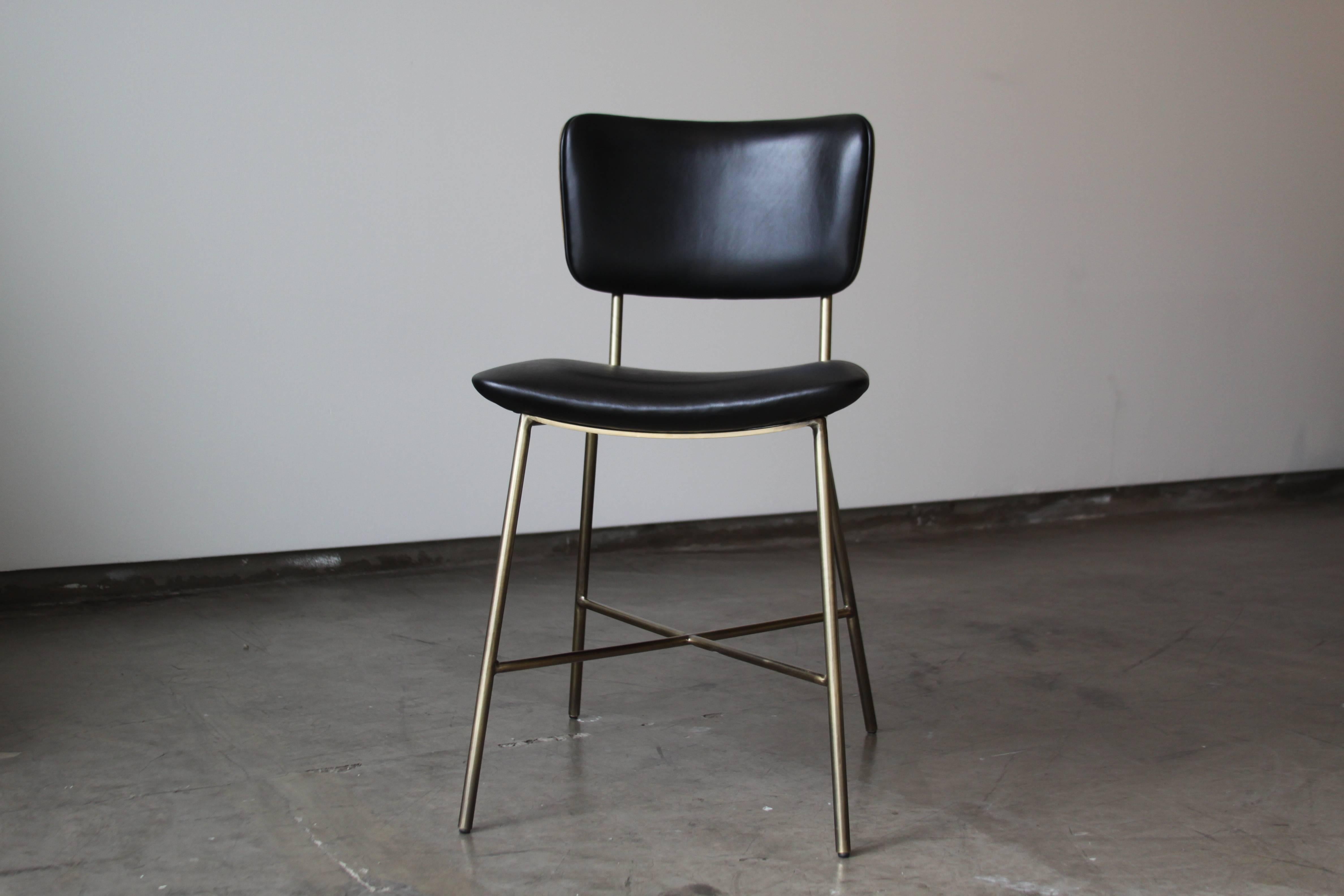 Cojo Dining Chair in Brass by Thomas Hayes Studio In Excellent Condition For Sale In Hollywood, CA