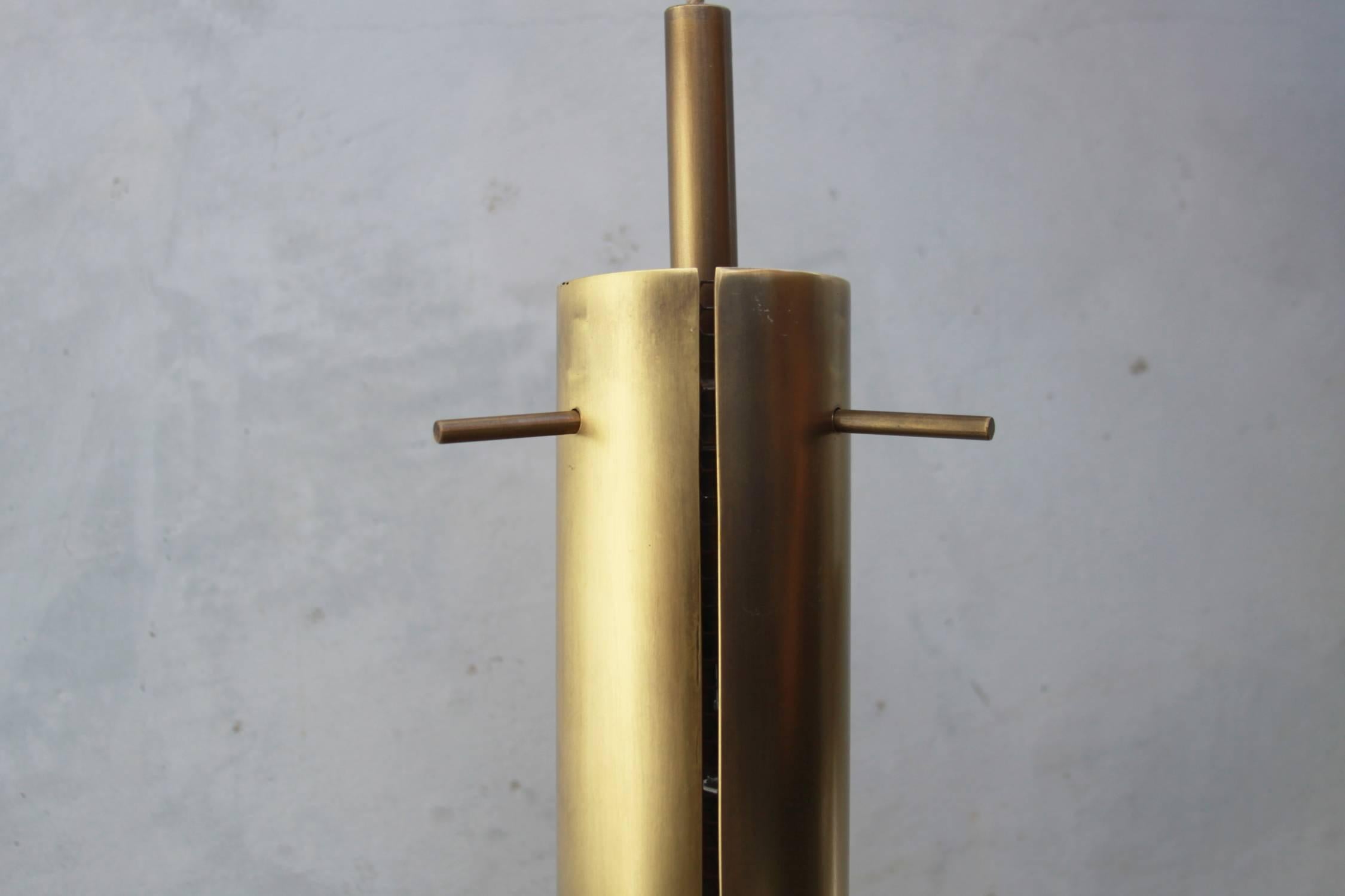 American Brass Pendant Light by Thomas Hayes Studio For Sale