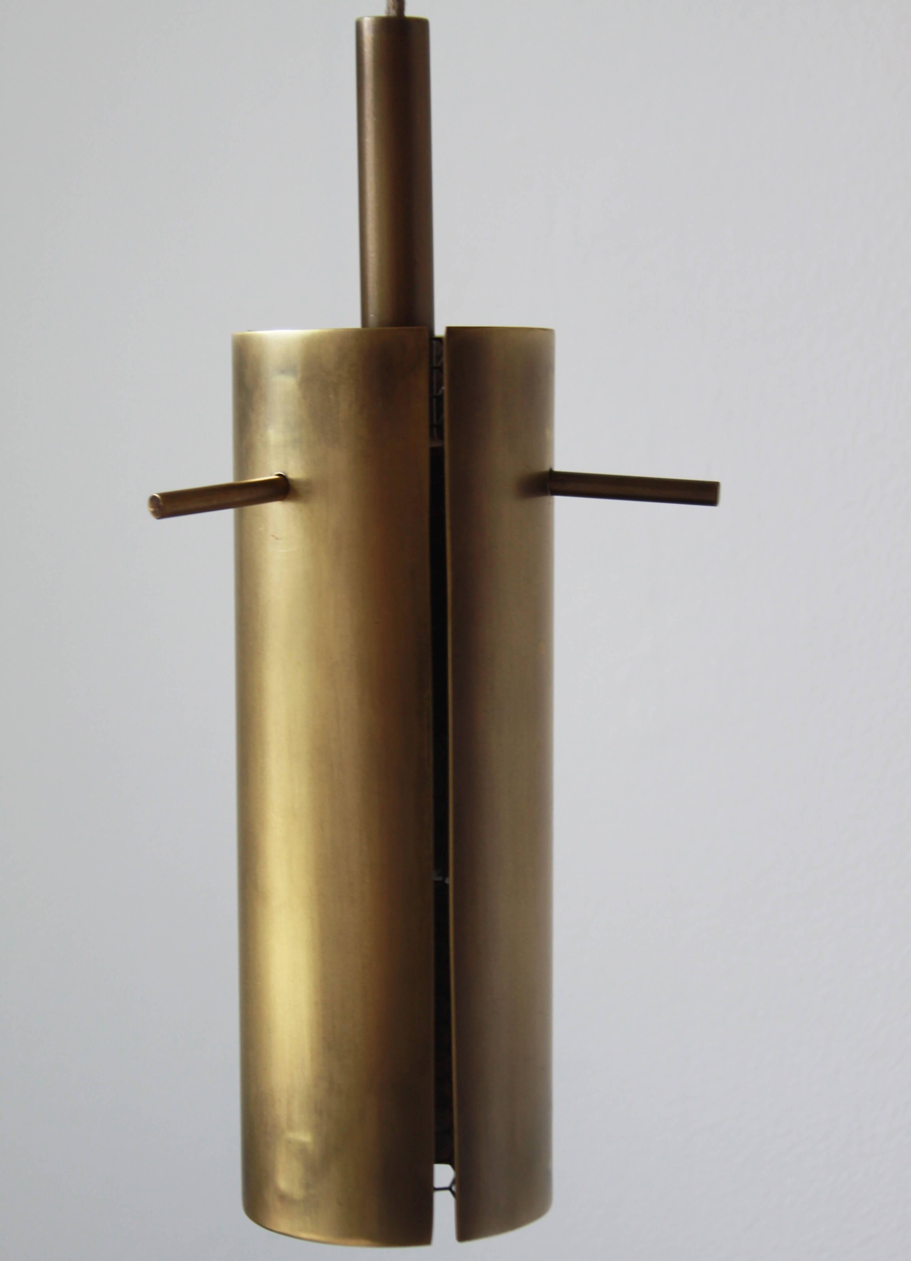 Brass Pendant Light by Thomas Hayes Studio For Sale 1