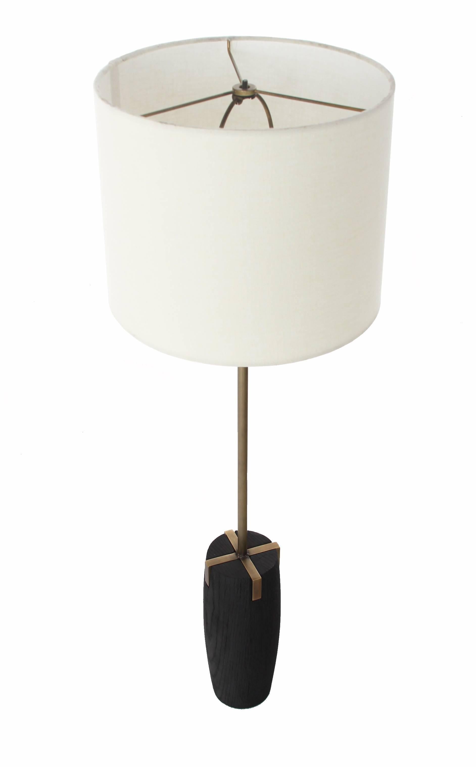 American Wood Floor and Table Cross Lamp by Thomas Hayes Studio For Sale