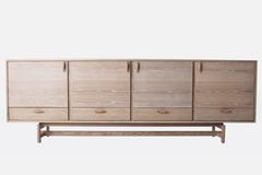 The Josephine Credenza with Wood Base by Thomas Hayes Studio