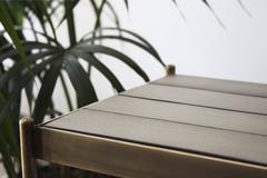 The Tile Side Table by Thomas Hayes Studio - Brass Frame