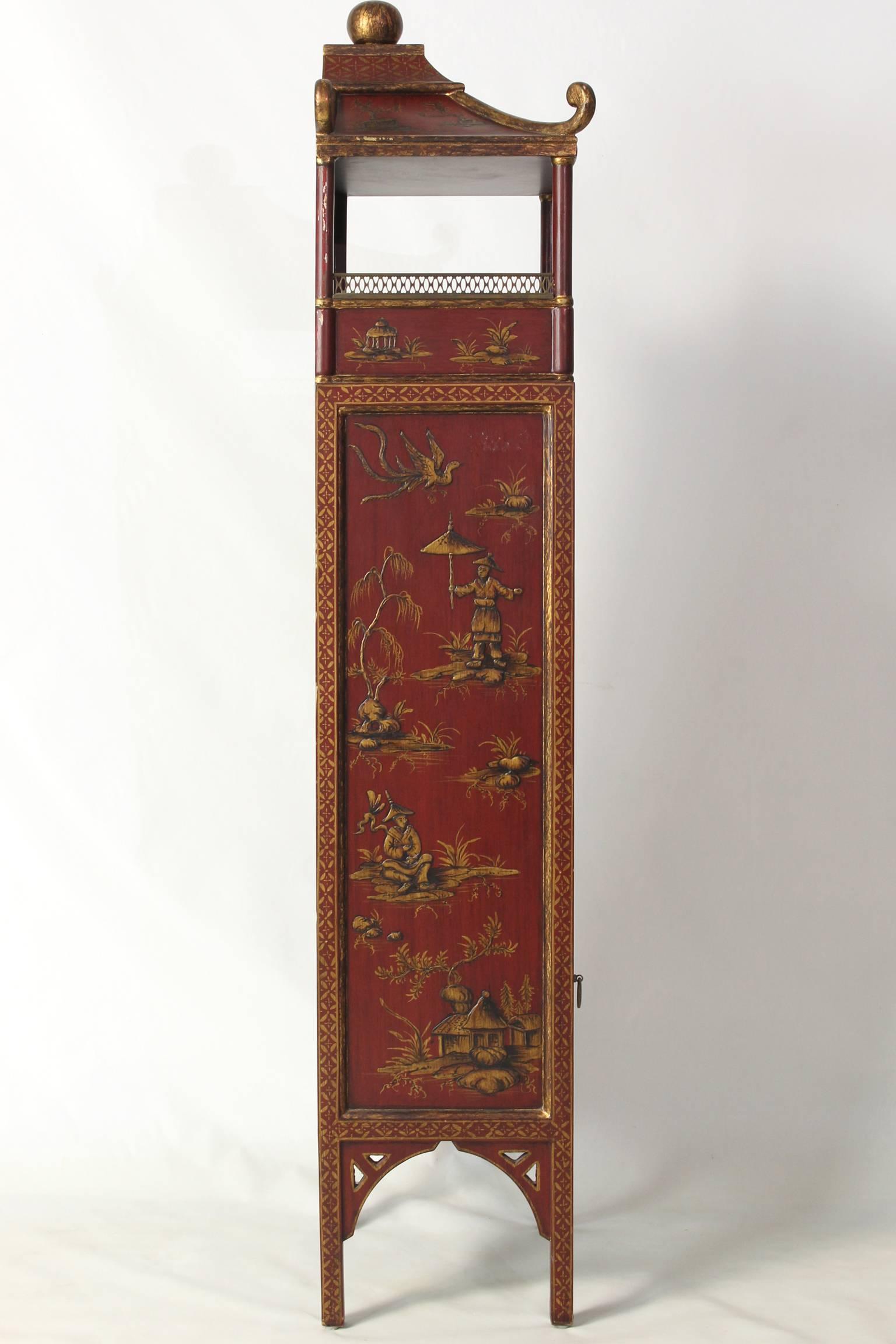 American Chinoiserie Decorated Bookcase