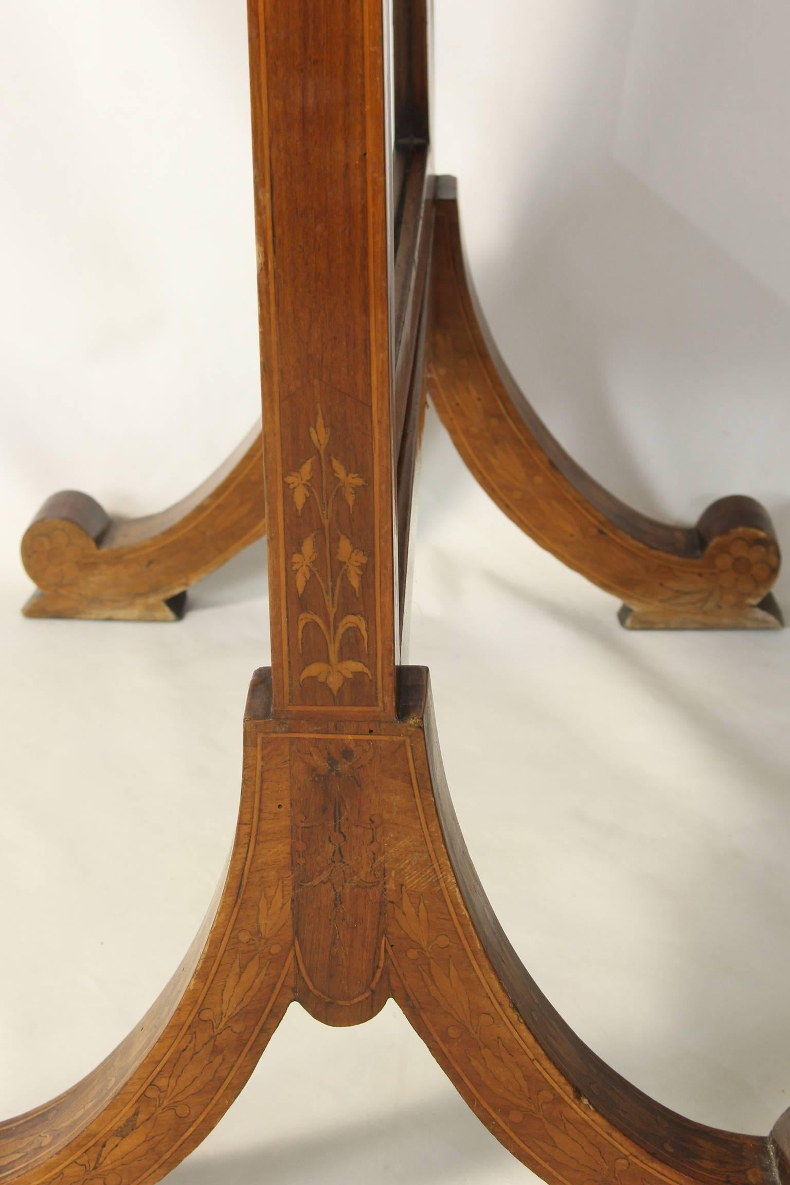 19th Century Continental Fruitwood Cheval Mirror 3