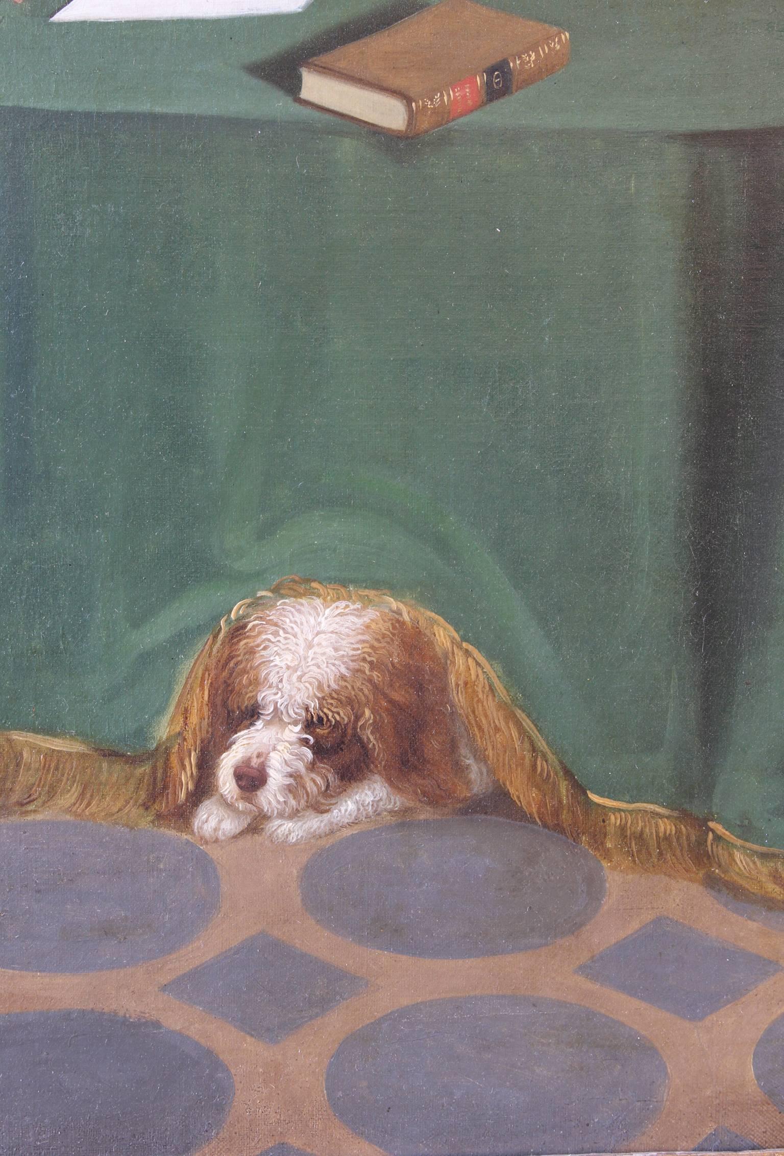 19th Century Exceptional Painting of a Gentleman and His Dogs For Sale