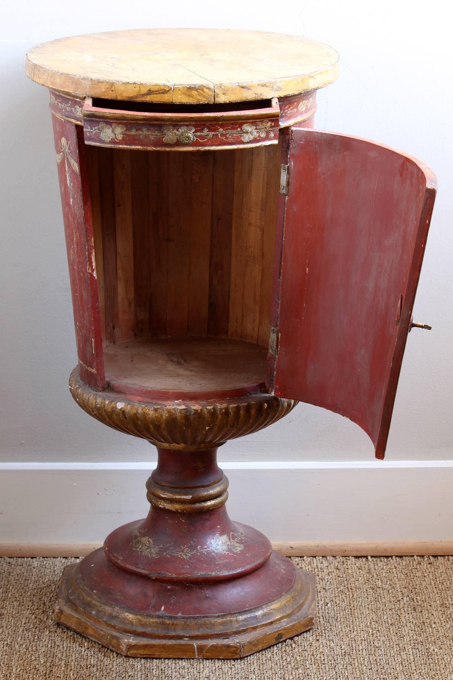 19th Century Italian Pedestal Side Table 1