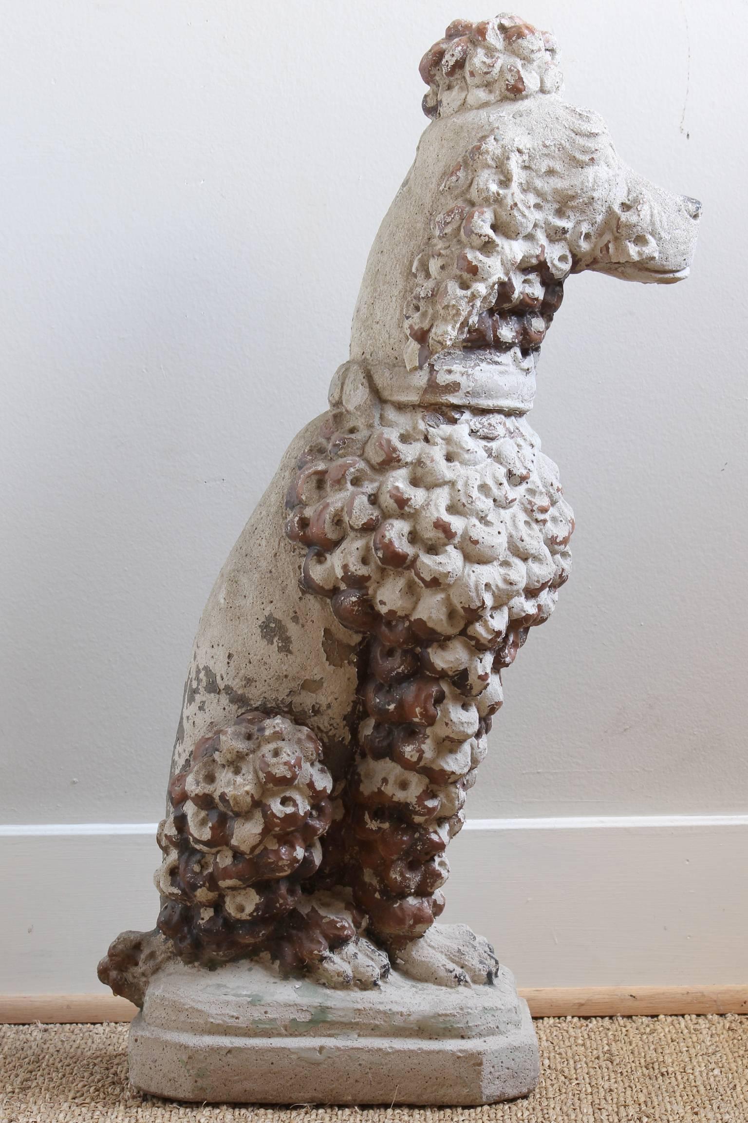American Large Cast Stone French Poodle