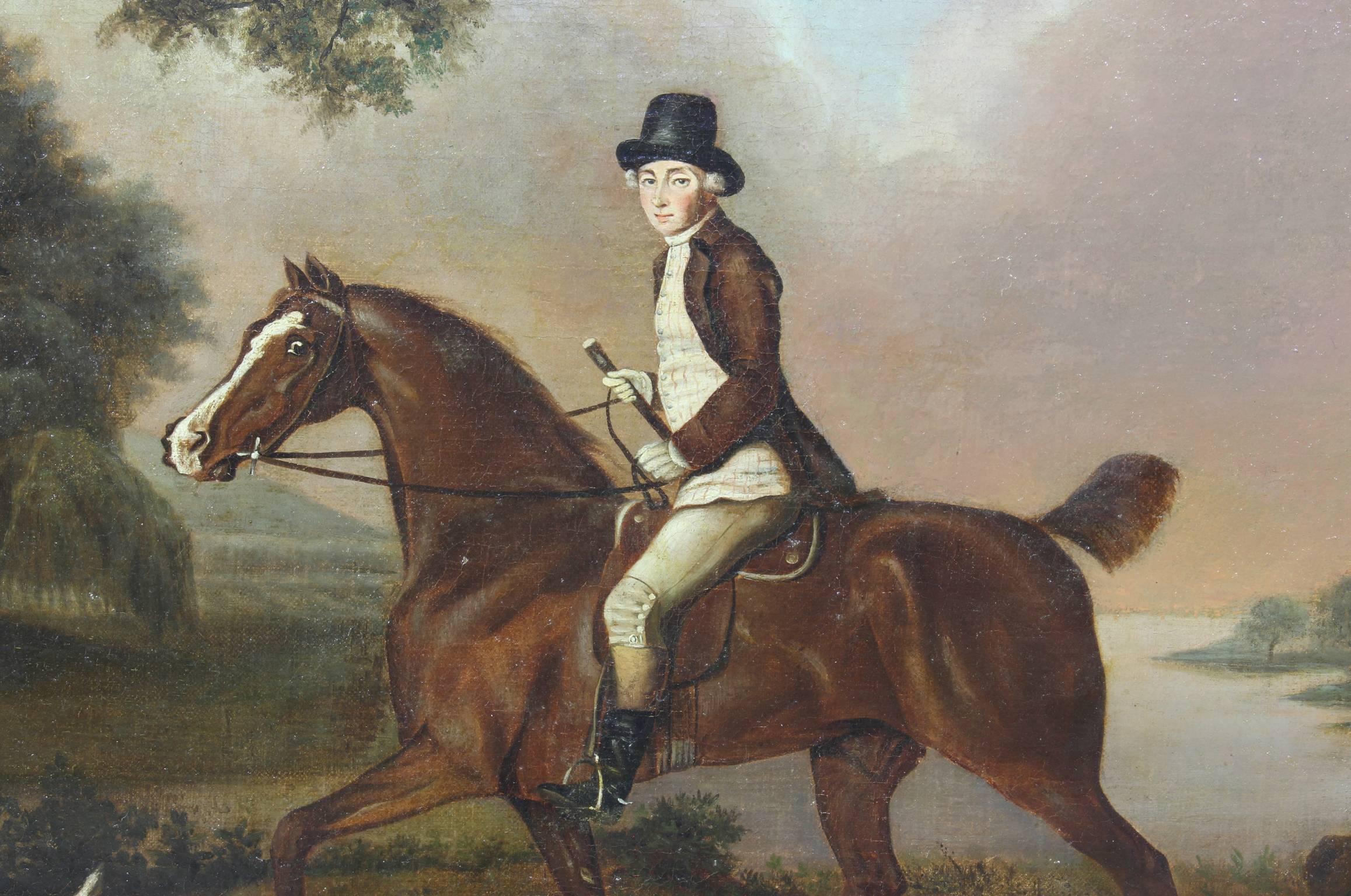 Sporting Art Late 18th Century English Sporting Painting in the Manner of George Stubbs
