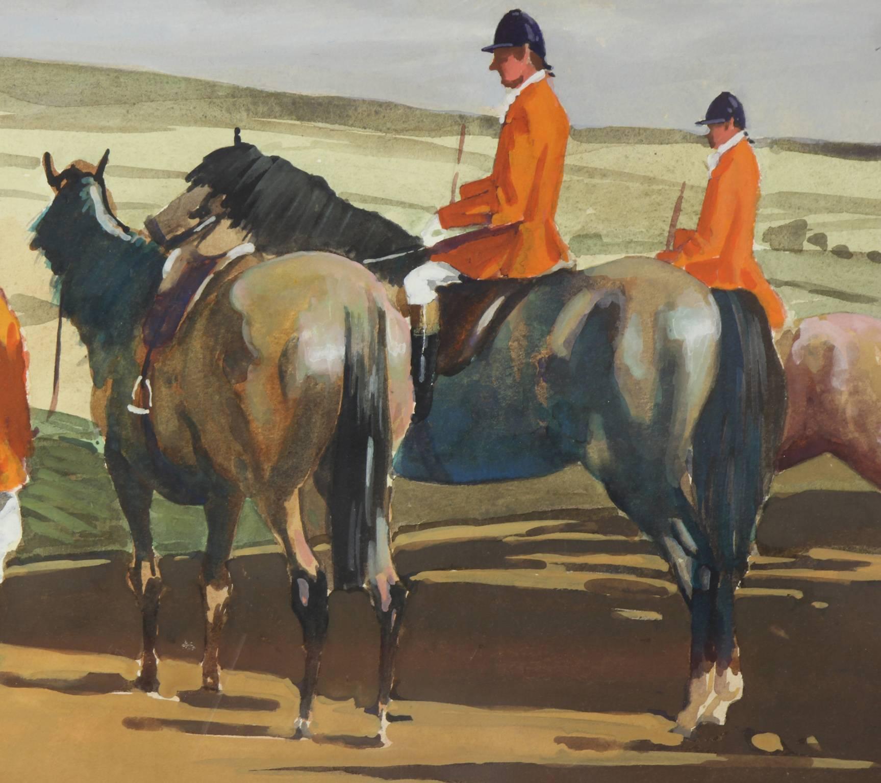 Mid-20th Century Large Sporting Painting by William N. Gaunt