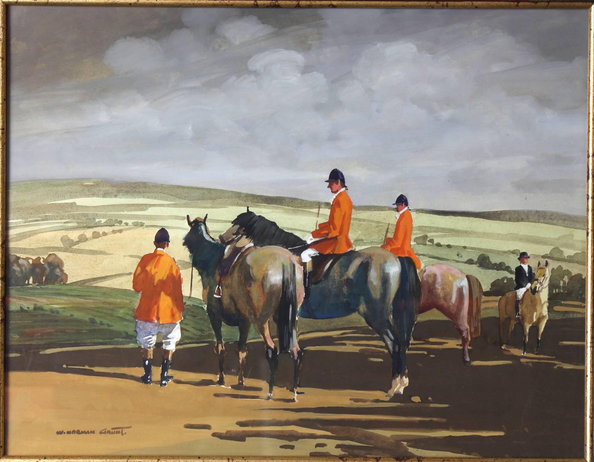 English Large Sporting Painting by William N. Gaunt