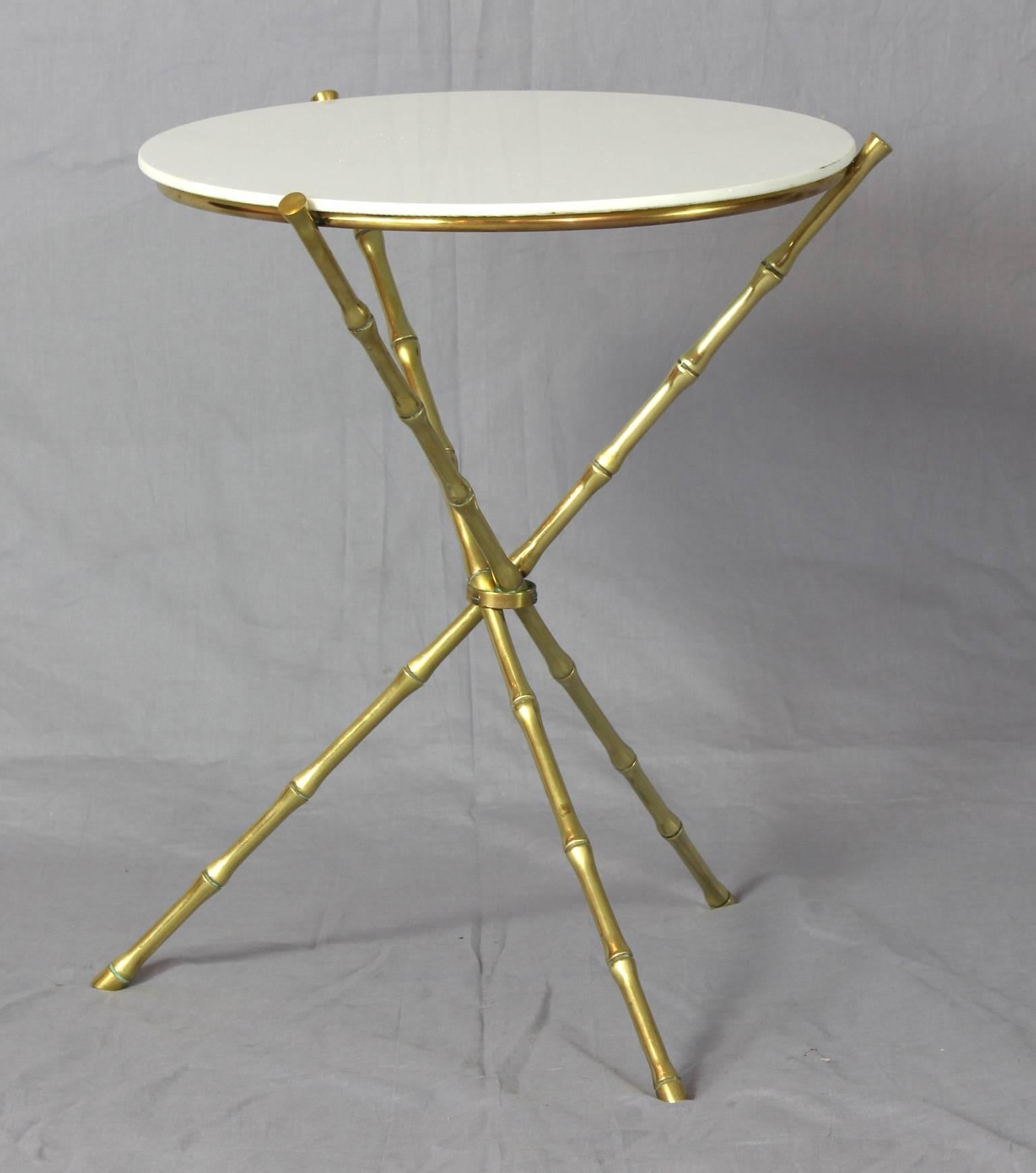 Directoire Maison Bagues Faux Bamboo Side or Occasional Table