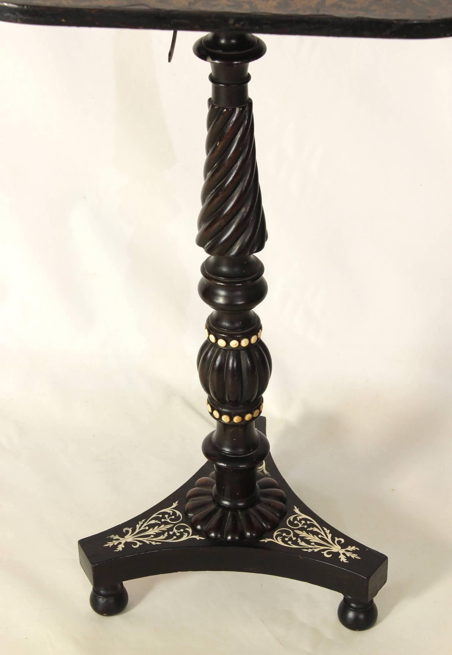 Regency Penwork Pedestal Base Table 1