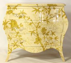 Custom Painted Italian Bombé Commode