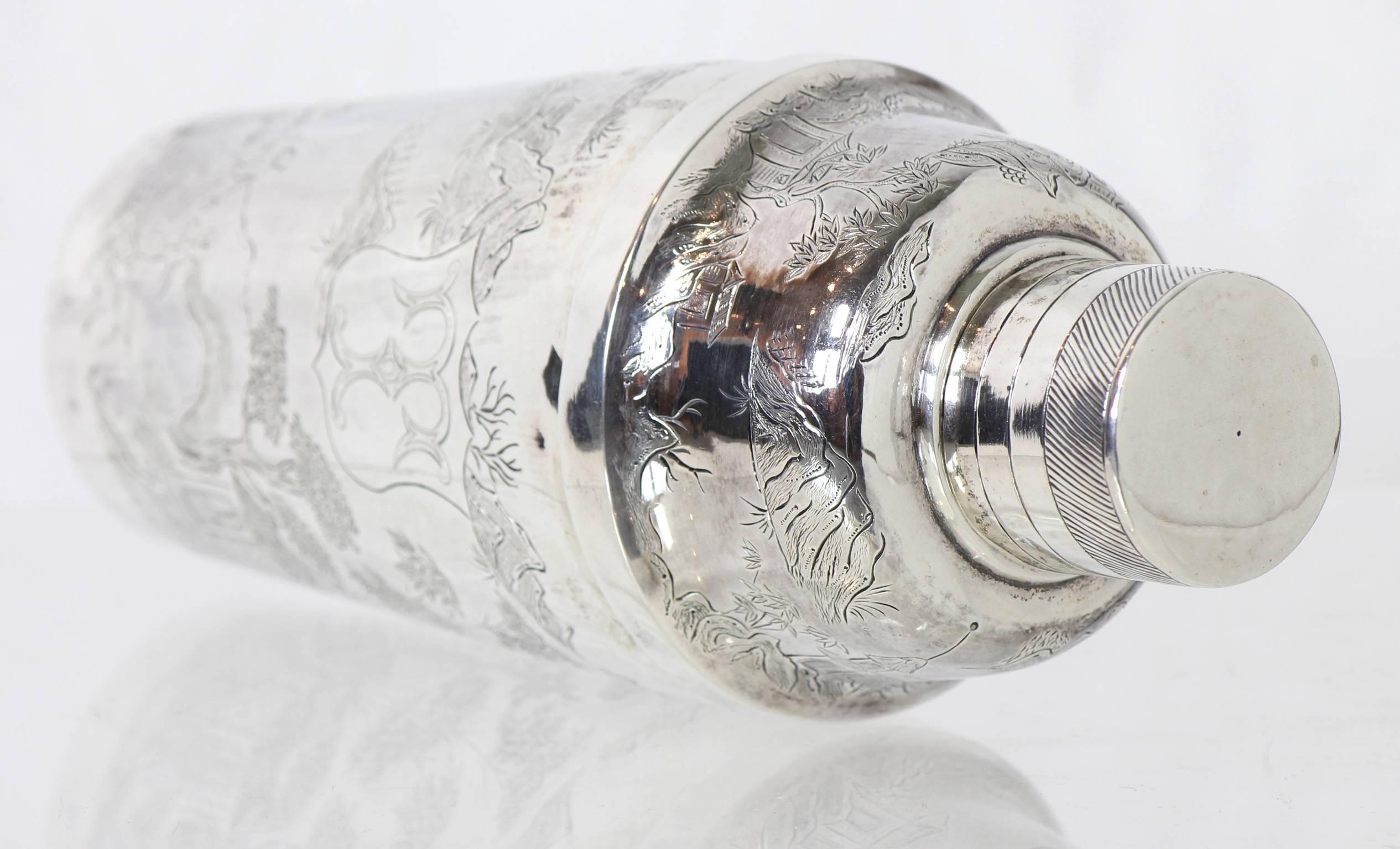Chinese Export Silver Cocktail Shaker 1