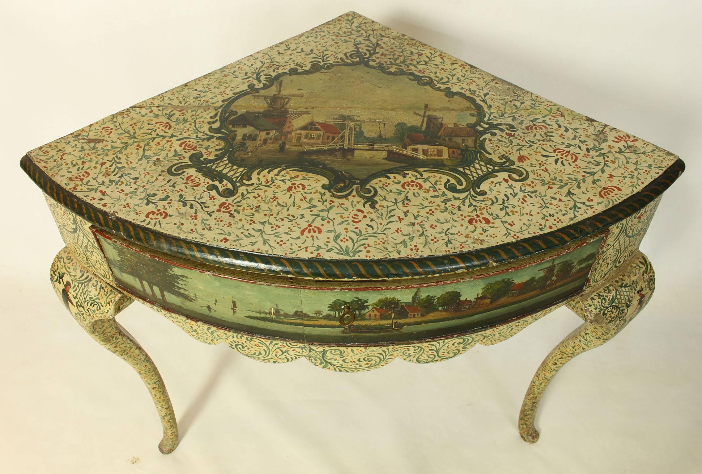 Early 19th Century French Corner Table 1