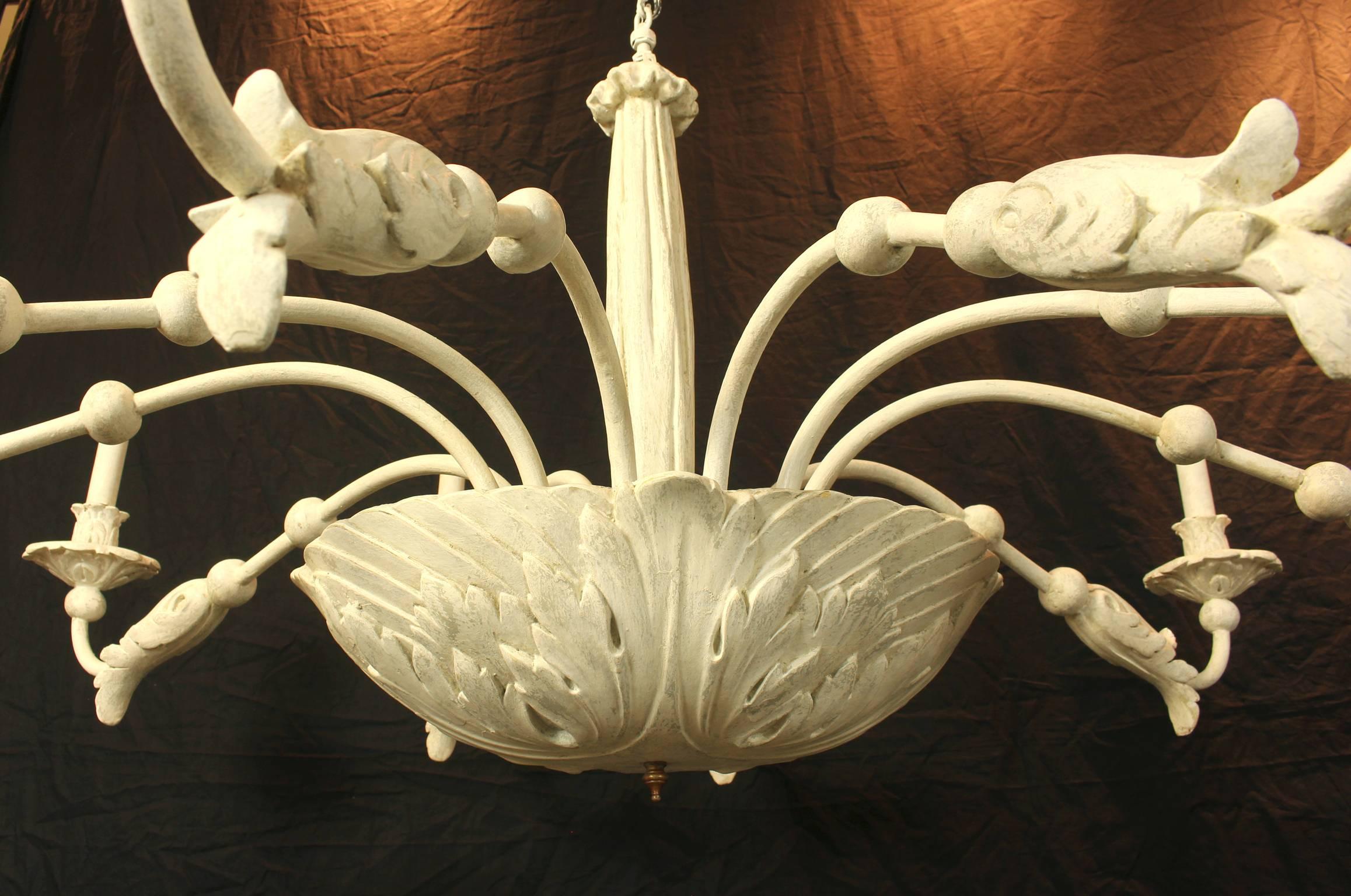 Monumental Chandelier in the Style of Sirmos In Good Condition In Kilmarnock, VA