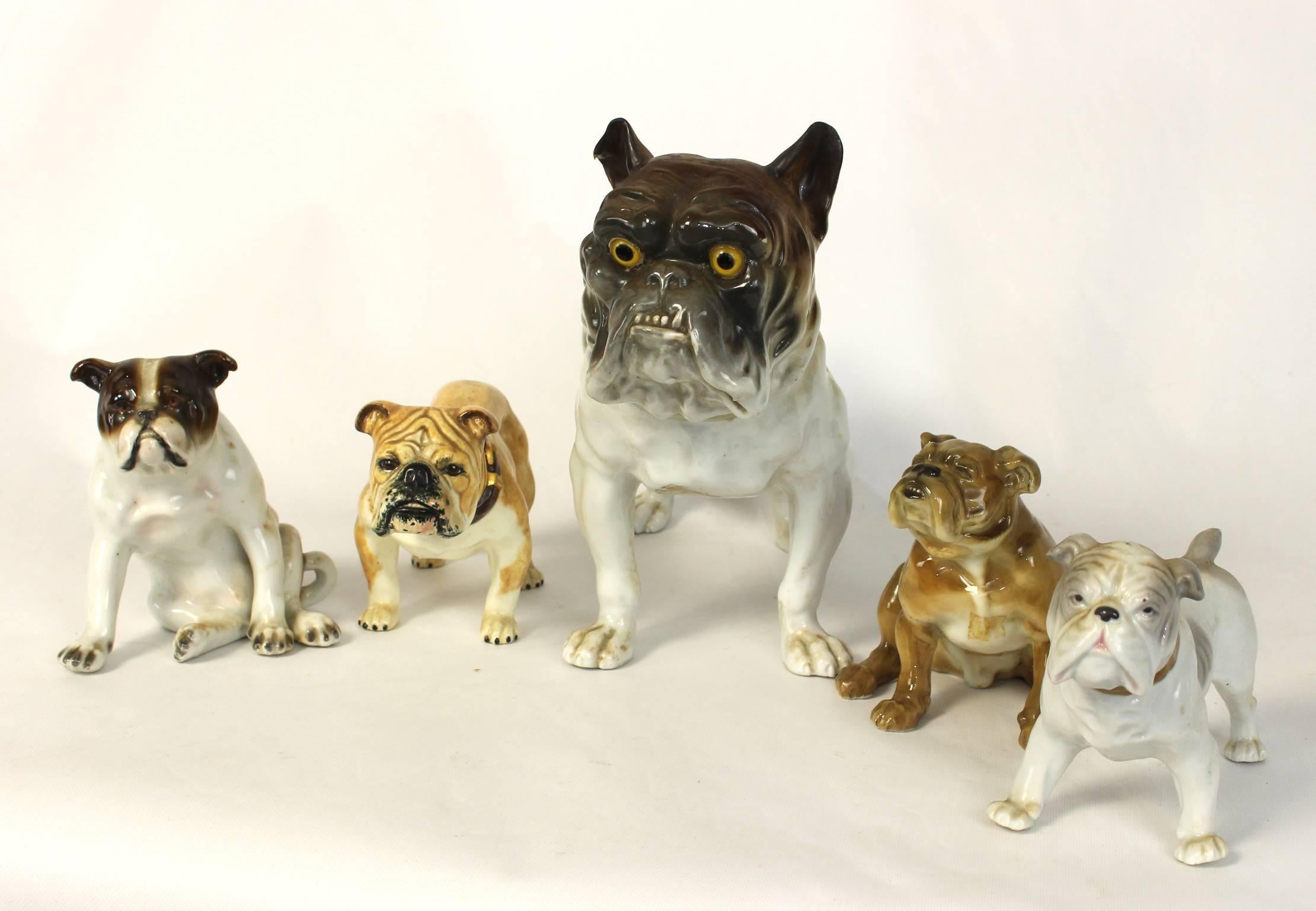 Italian Collection of Porcelain Bulldogs