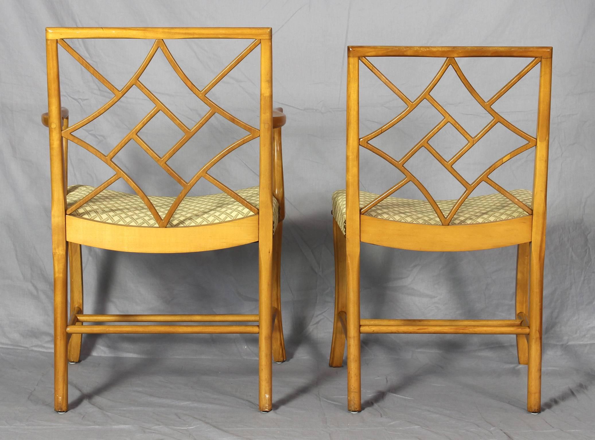 Chinese Chippendale Set of Six Cockpen Dining Chairs