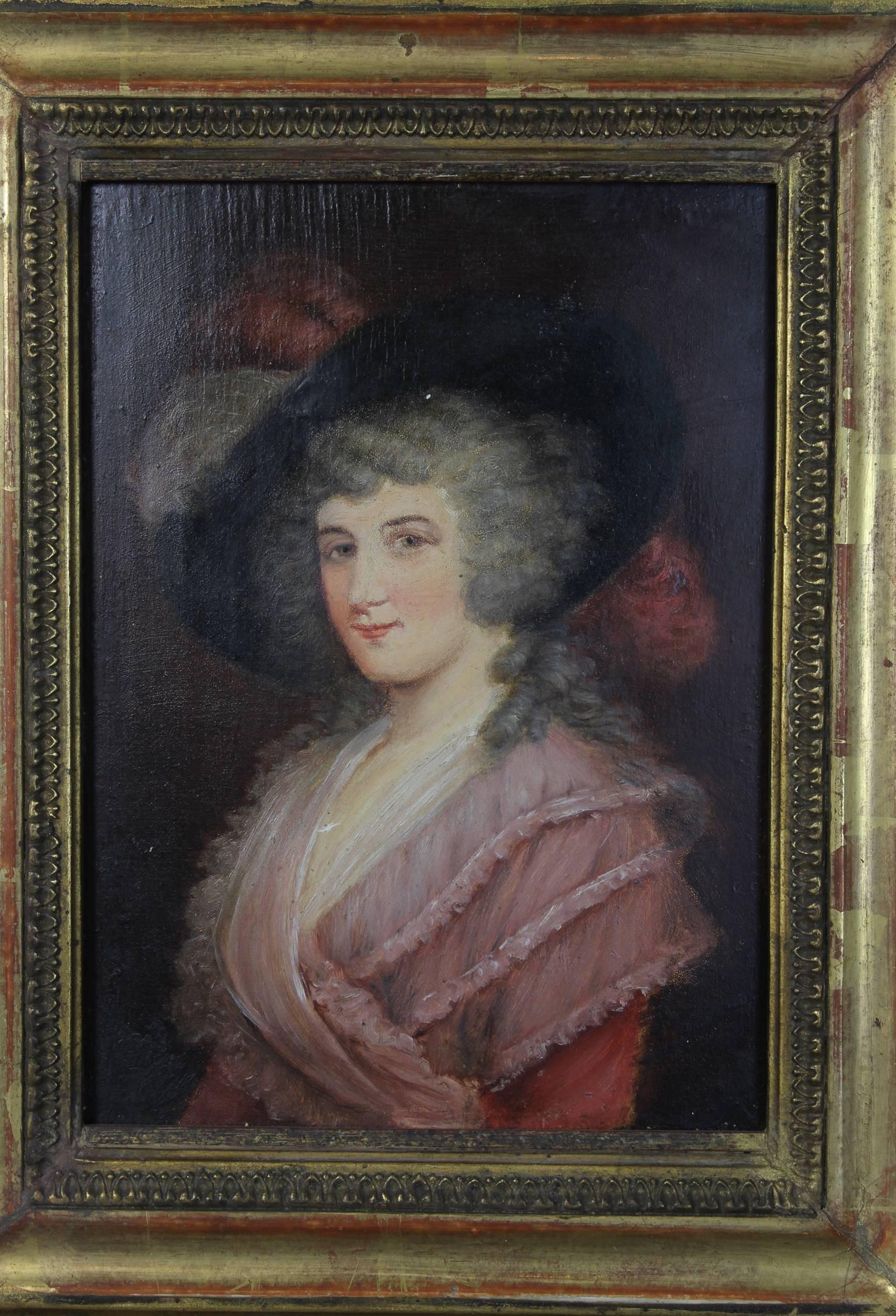 Early 19th Century English Portrait on Board For Sale 1