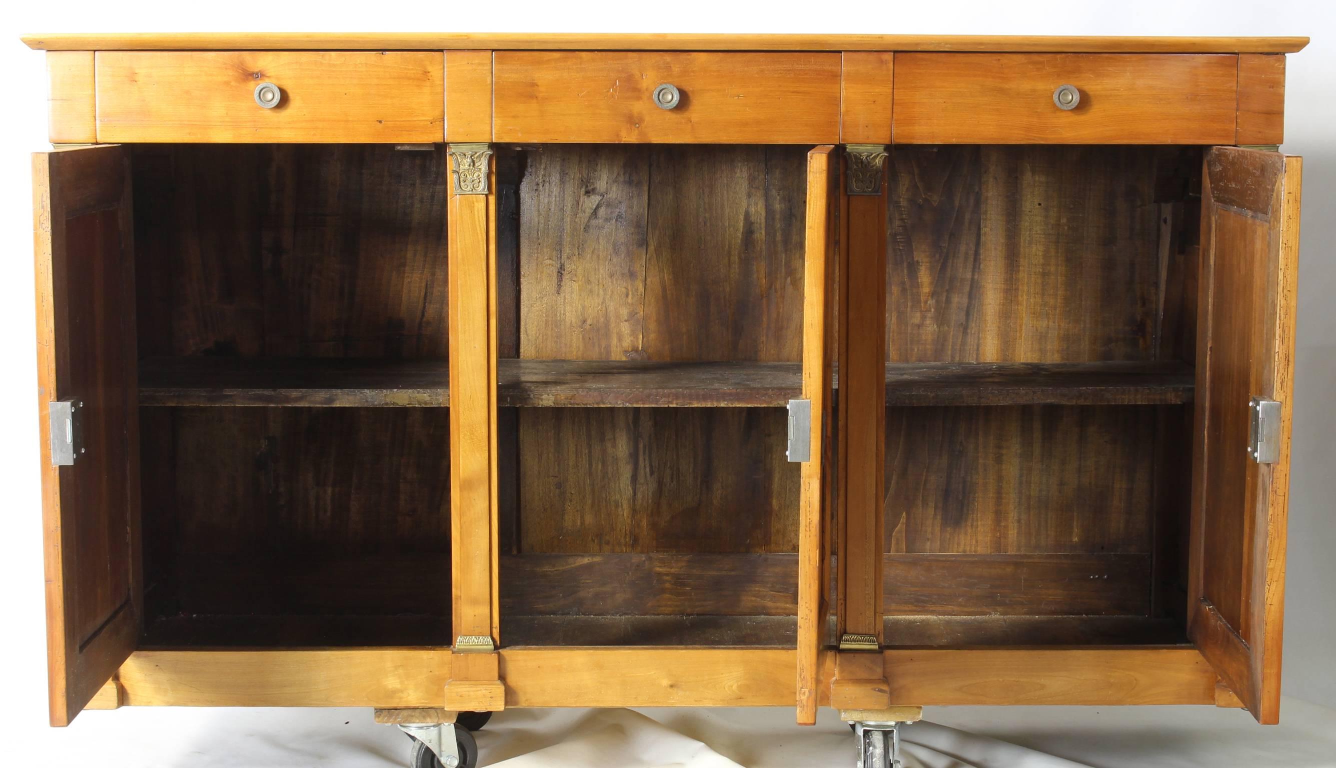 Directoire 19th Century French Cherrywood Buffet Cabinet