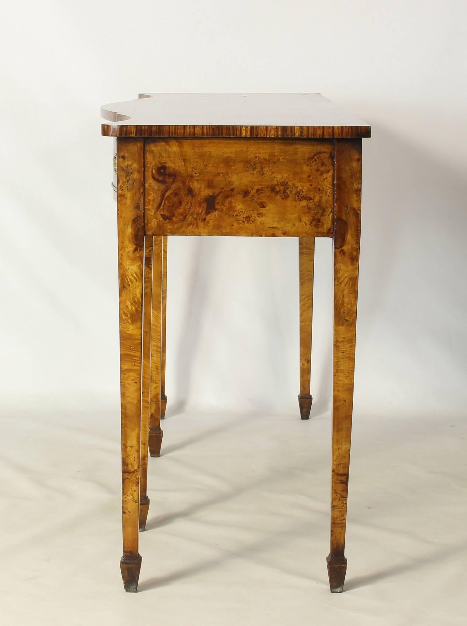 George III Geo. III Style Serpentine Console Table For Sale