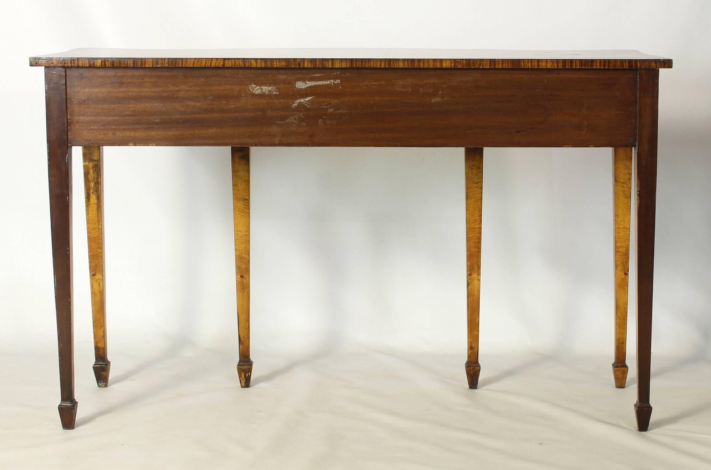Great Britain (UK) Geo. III Style Serpentine Console Table For Sale
