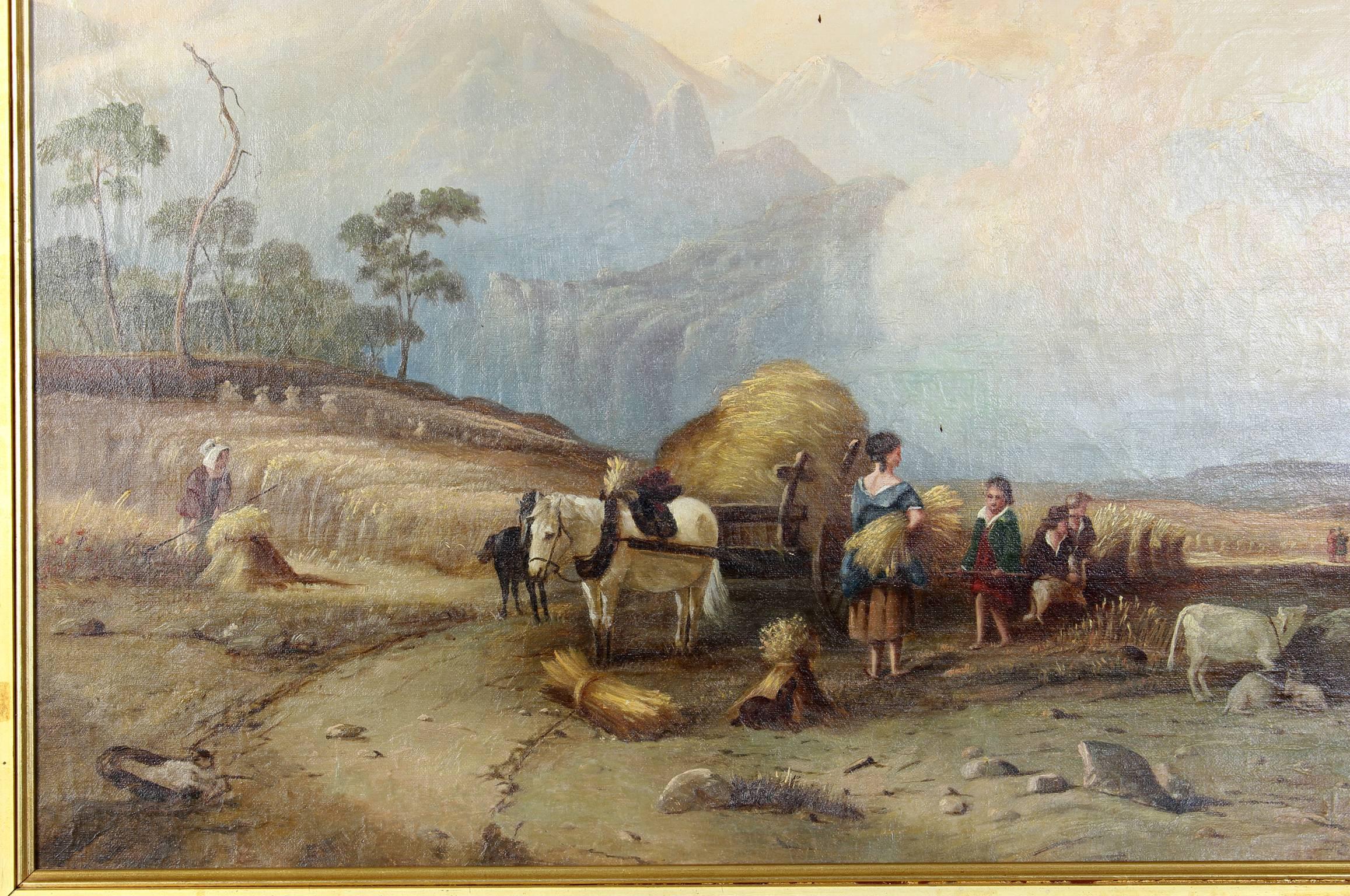 19th Century English Oil on Canvas Landscape Painting 2