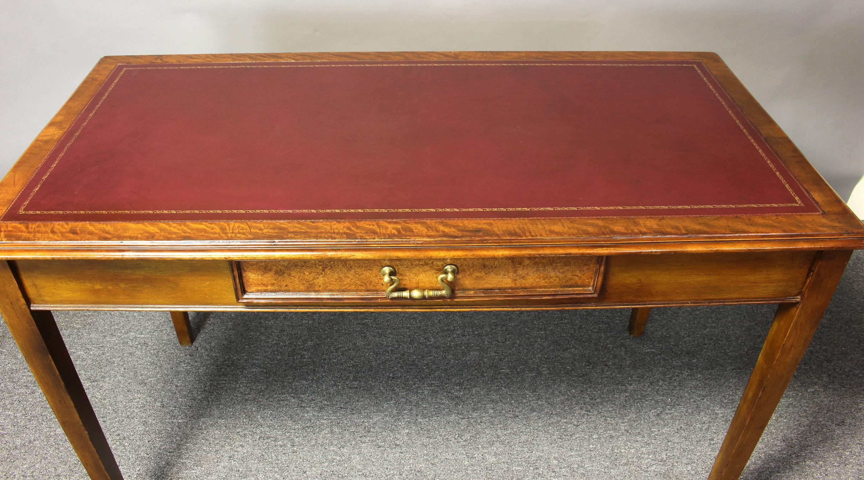 Edwardian Leather Top Writing Table 3