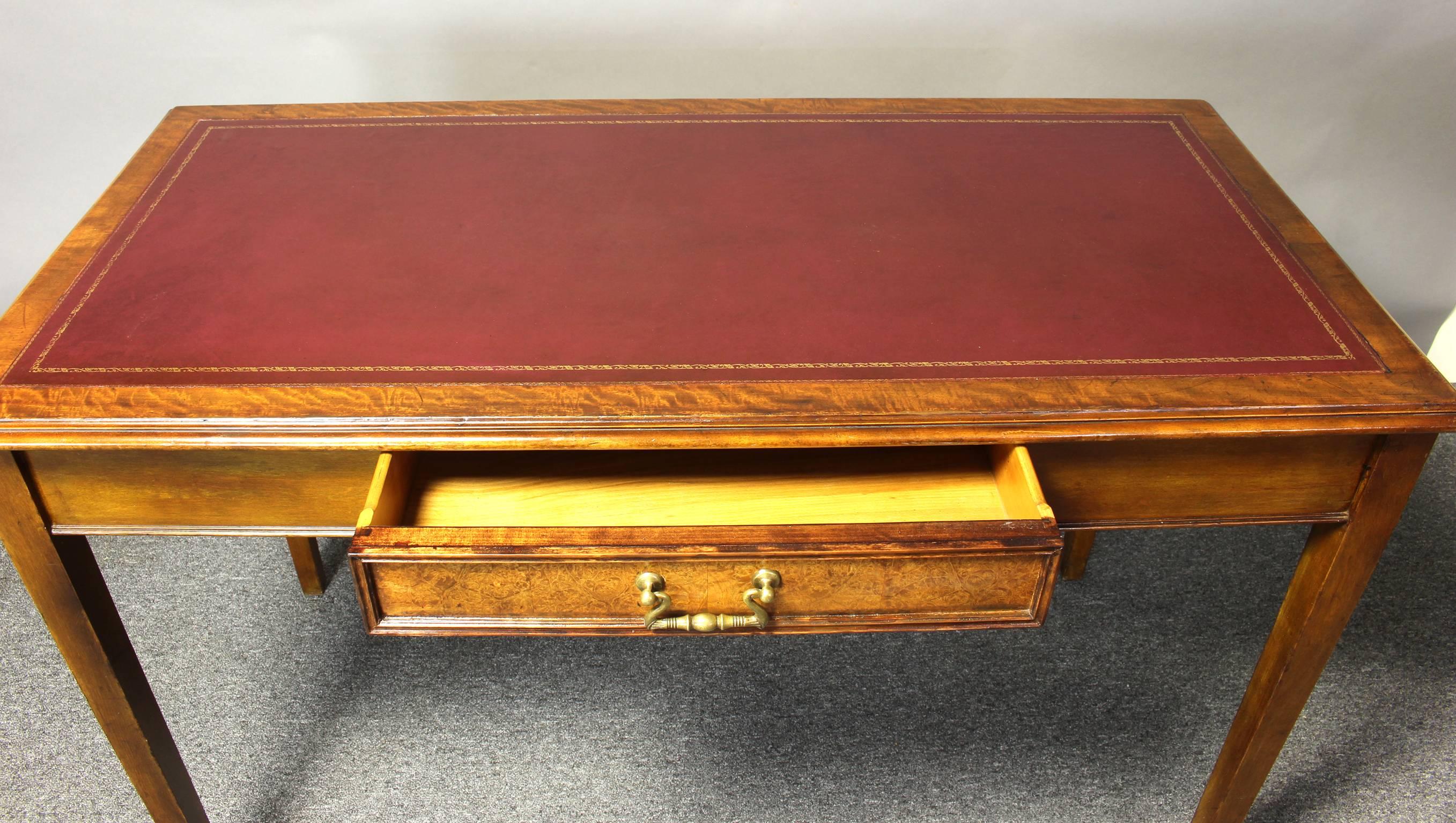 Edwardian Leather Top Writing Table 4
