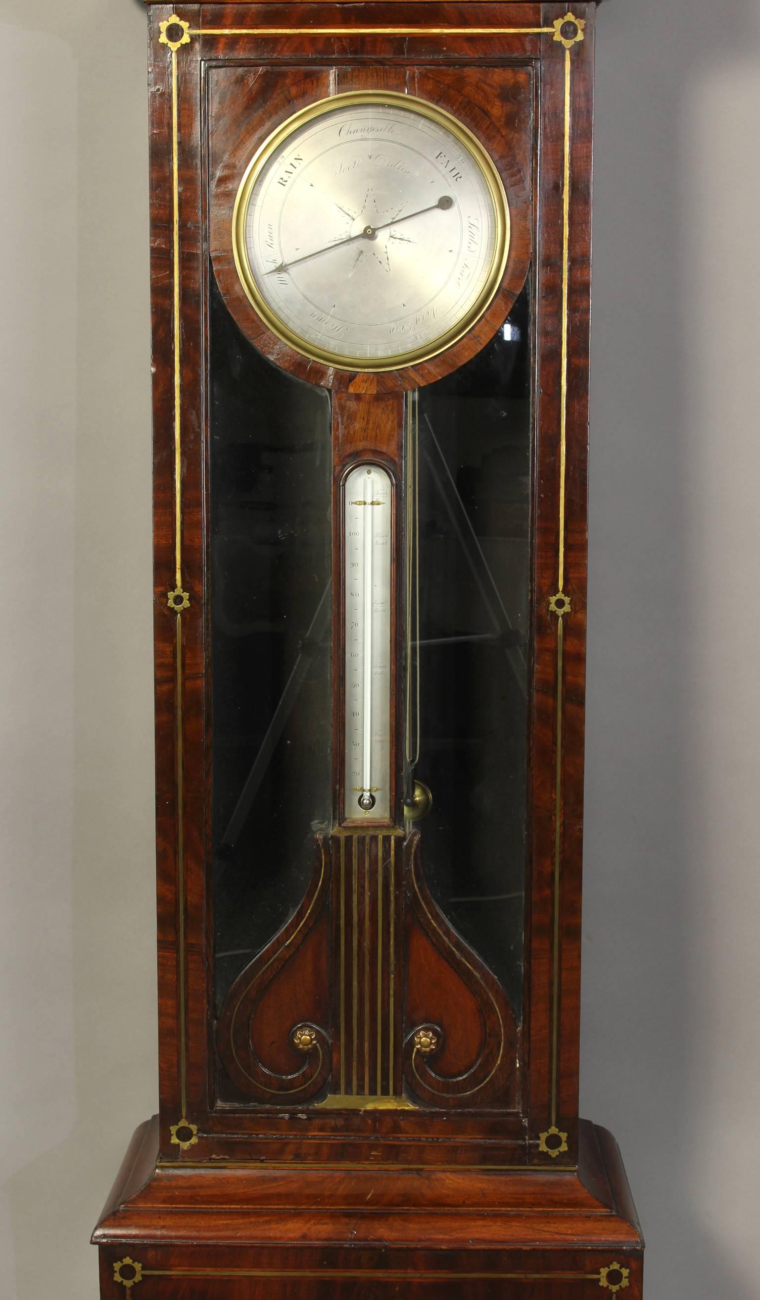Irish Regency Eight Day Tall Case Clock 1