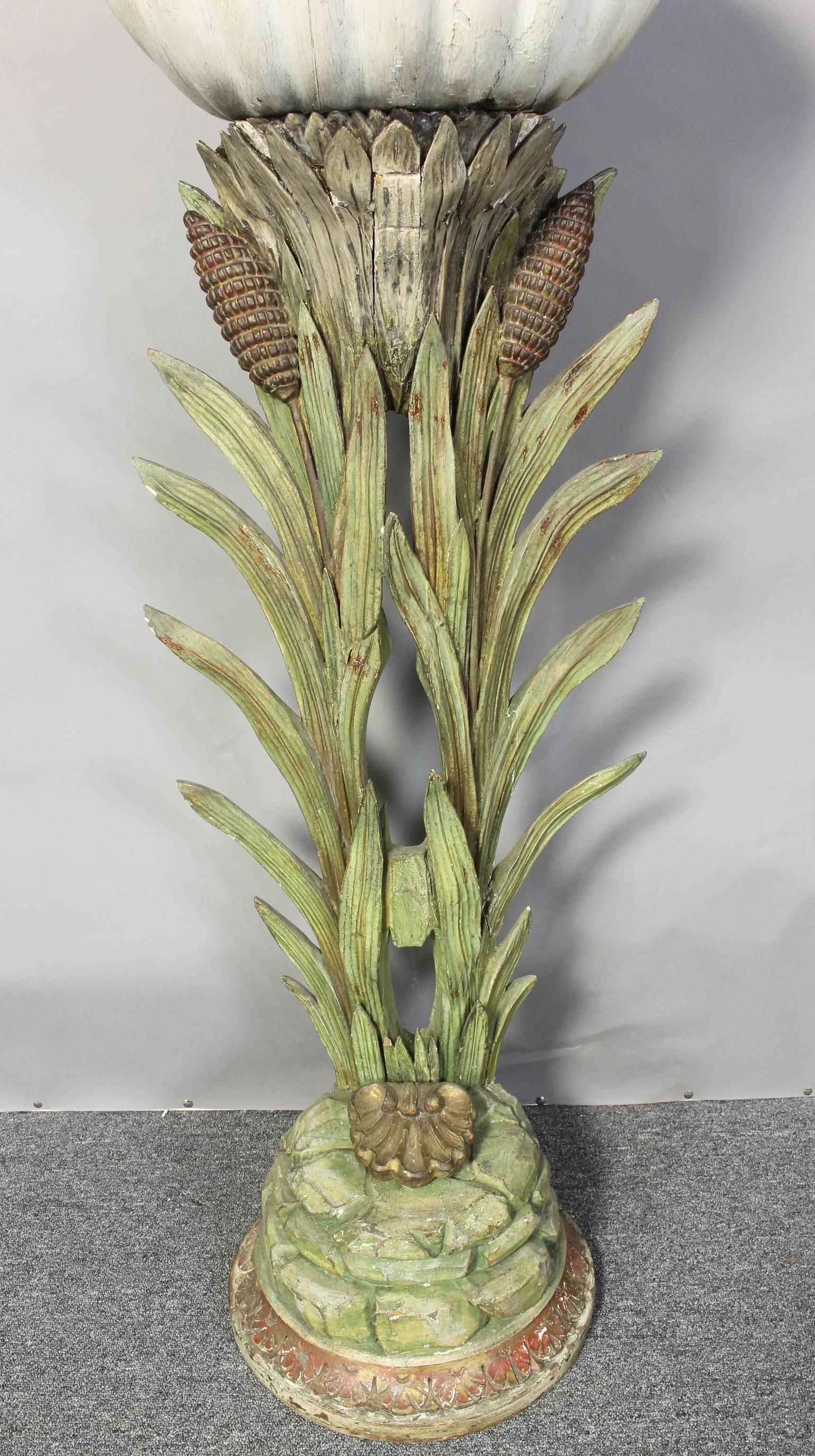 18th Century Italian Carved Wood Baptismal Font For Sale 7
