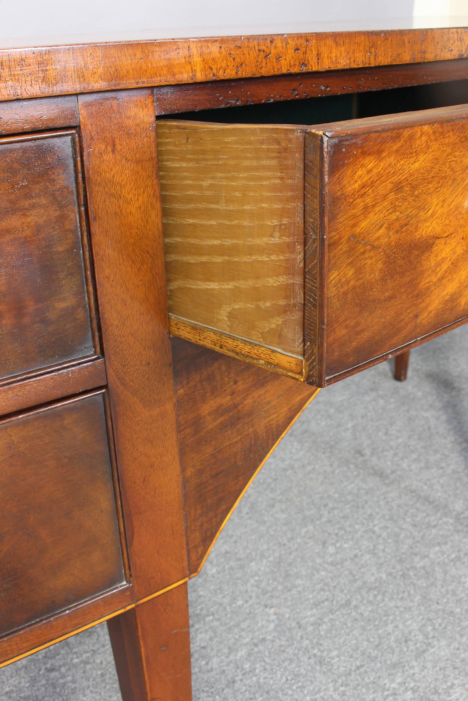 Large George III Style Mahogany Bow Front Sideboard 2