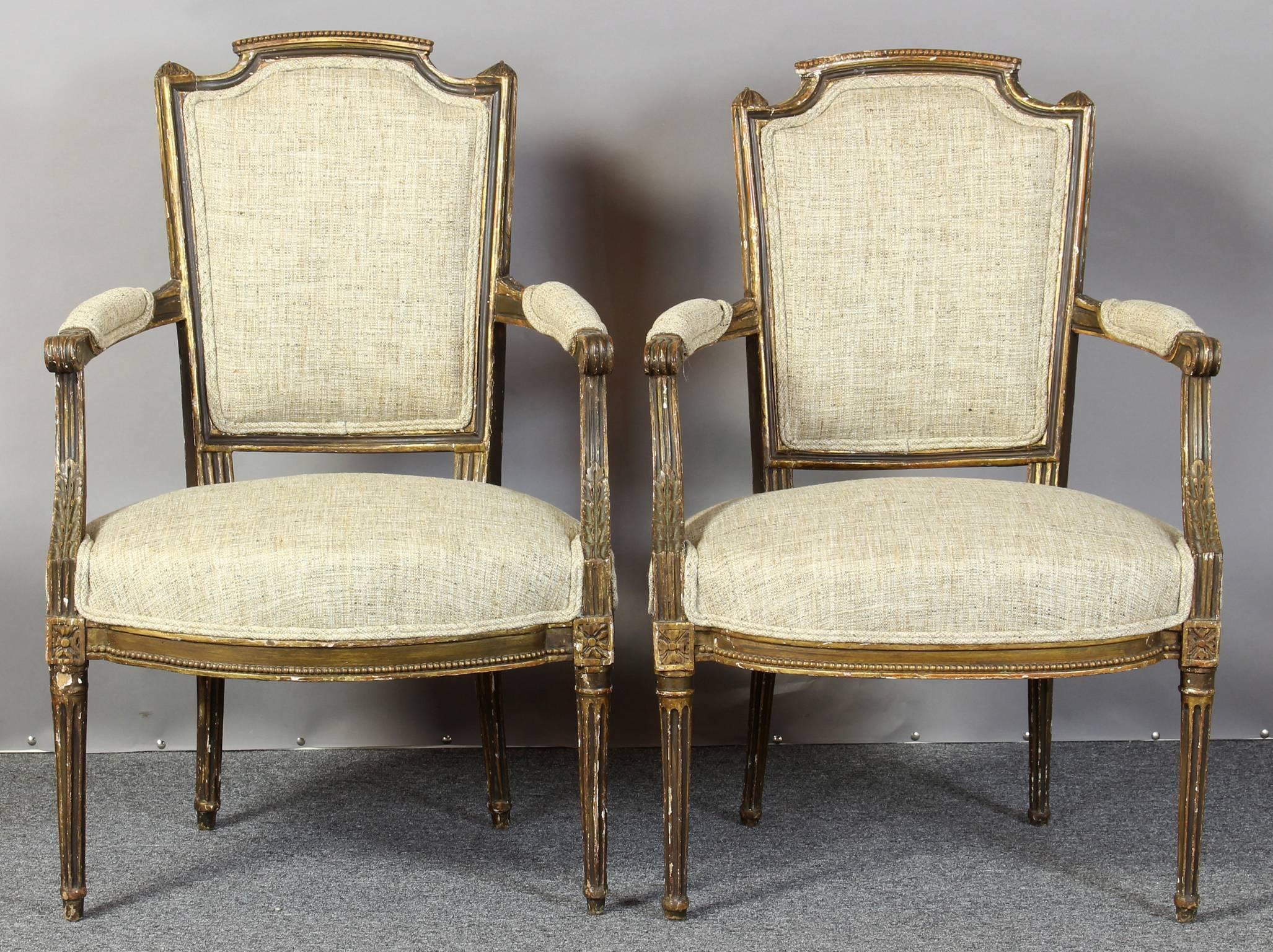 Louis XVI Pair of 18th Century French Fauteuils