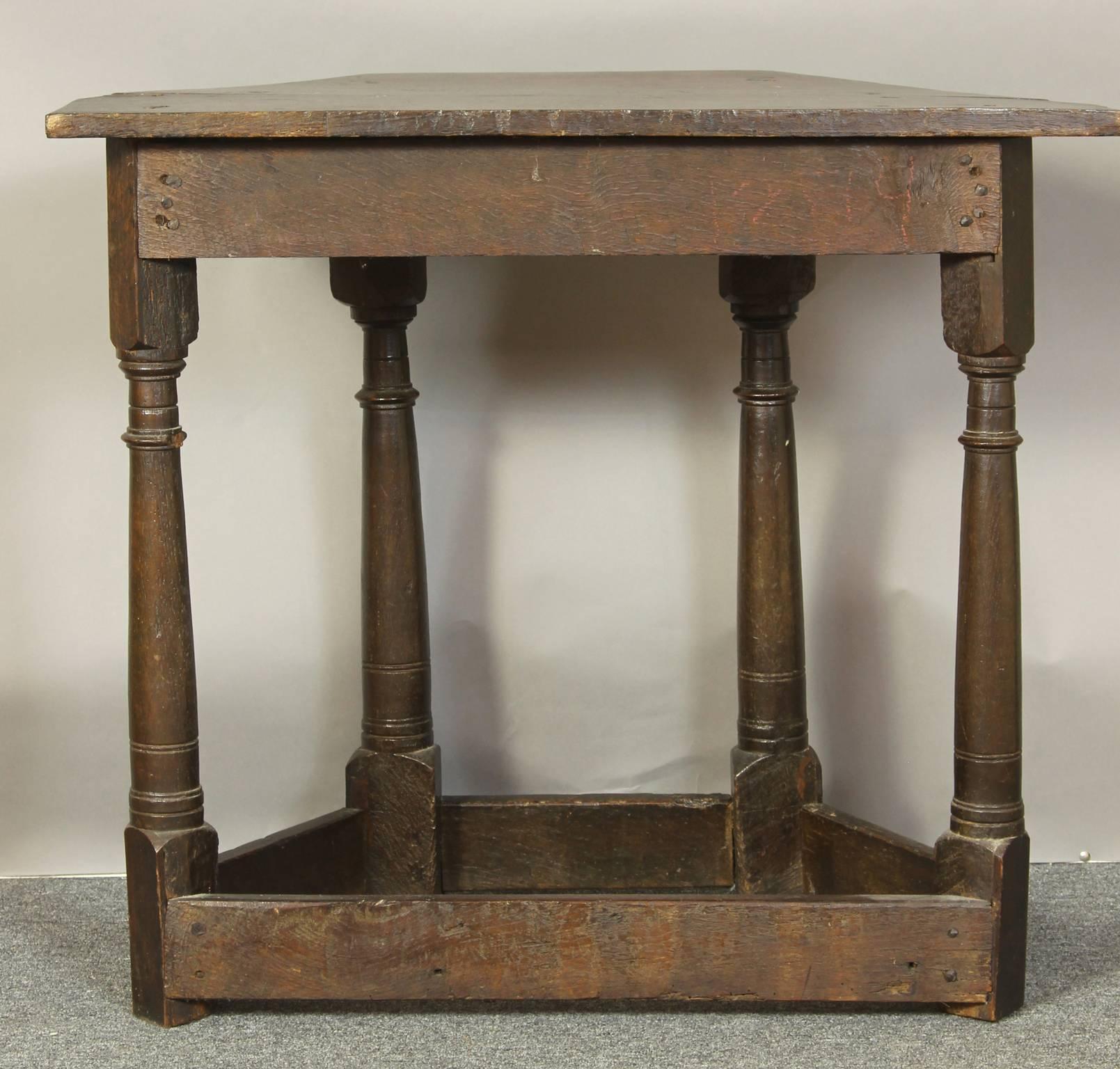 18th Century English Oak Console Table 3