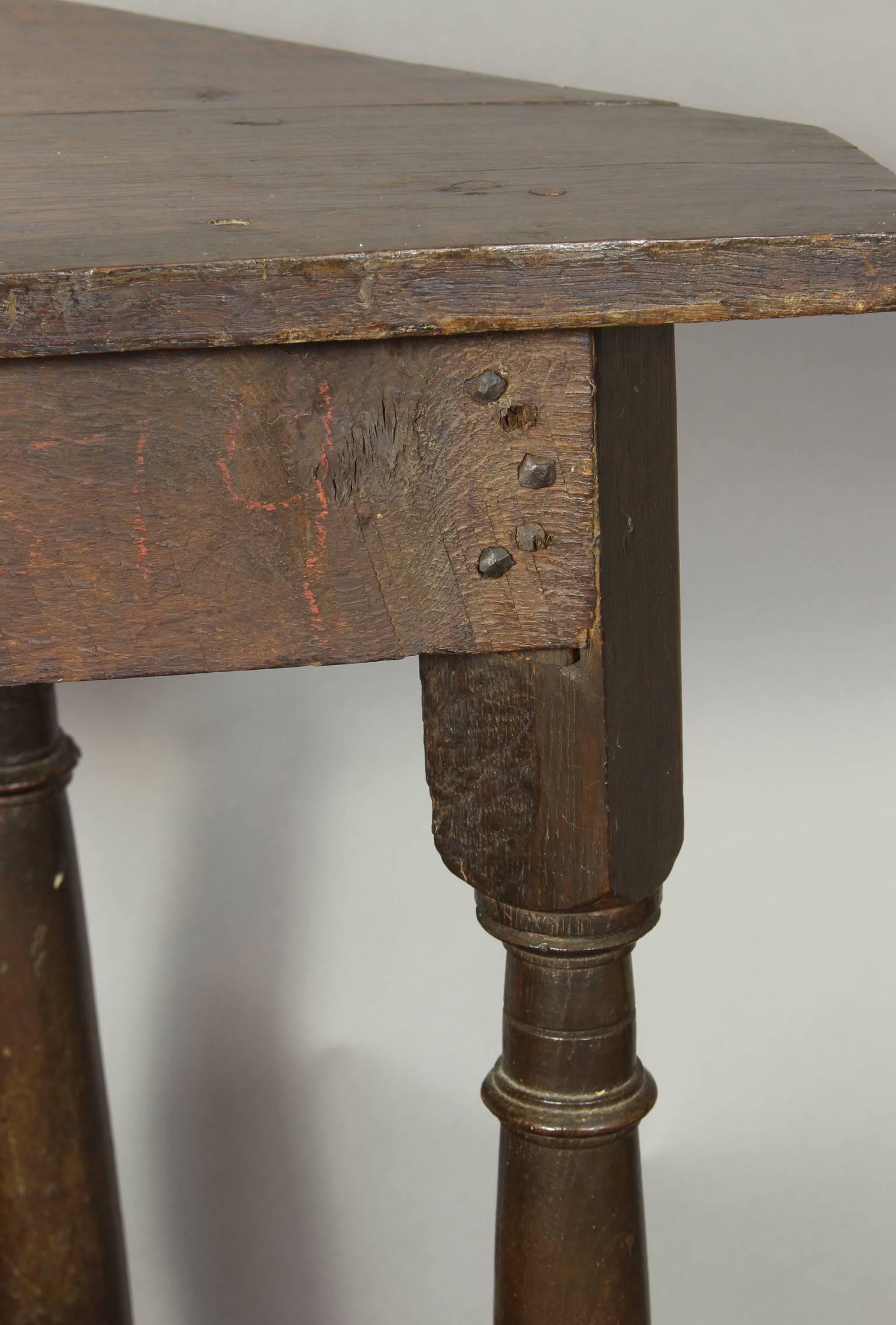 18th Century English Oak Console Table 4