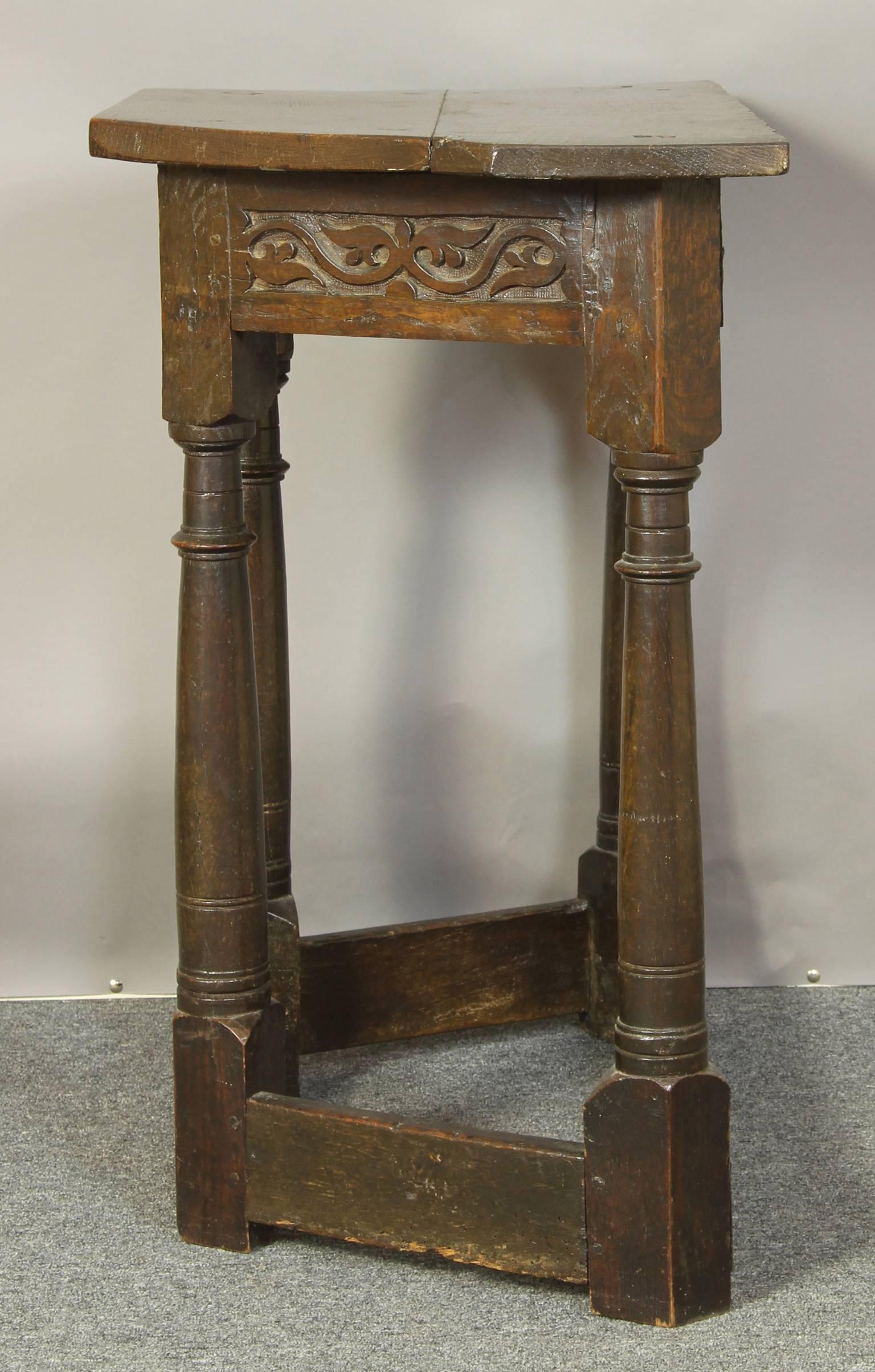 18th Century English Oak Console Table 1