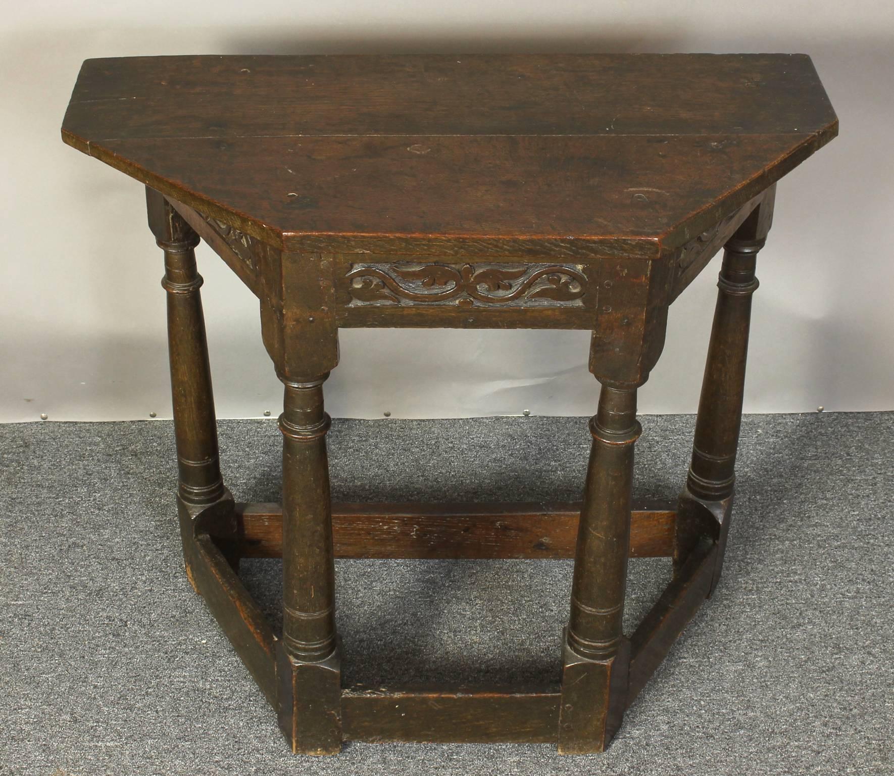 18th Century English Oak Console Table 6