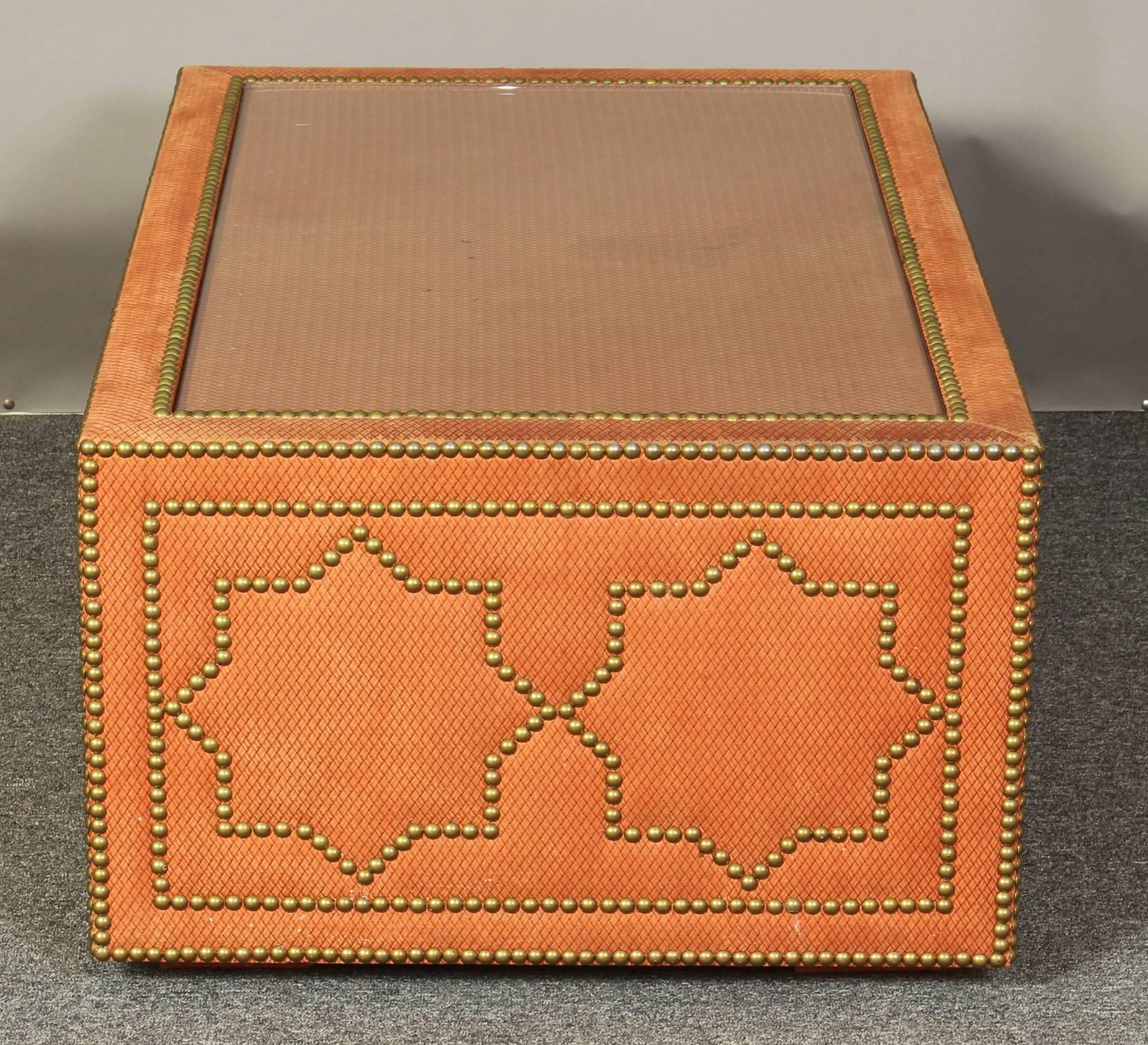 Custom Designed Suede Cocktail Table 2