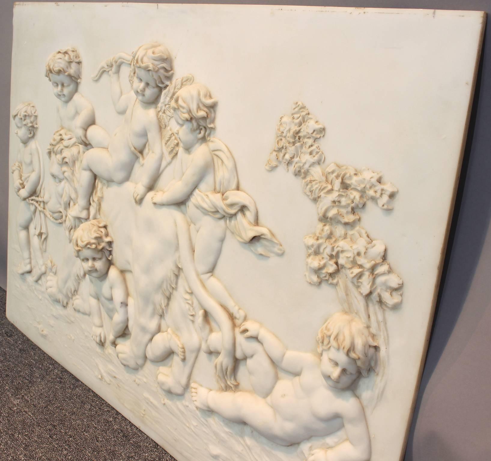 Late 19th Century Large Classical Parian Ware Plaque