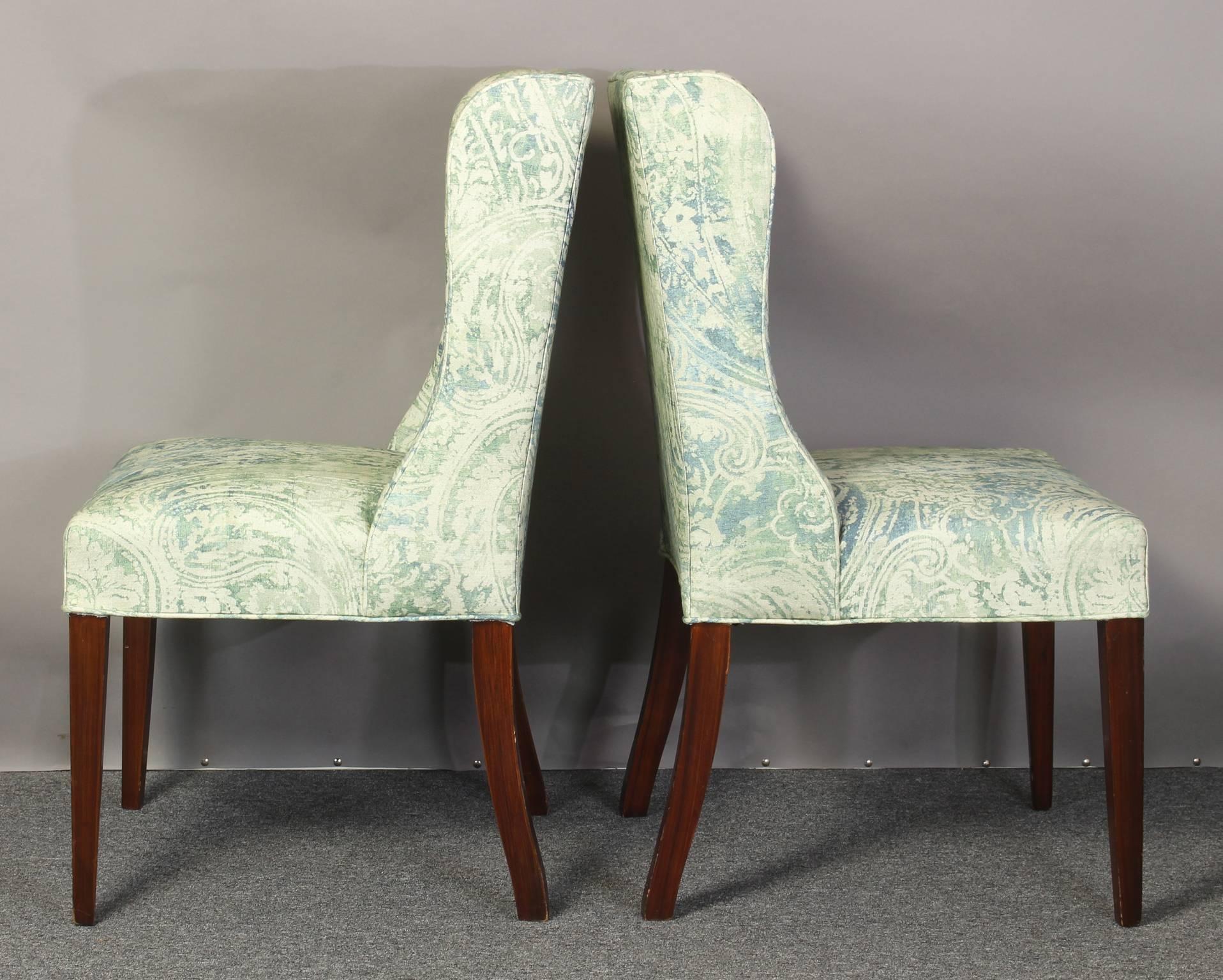 Set of Four Upholstered Dining Chairs For Sale 2