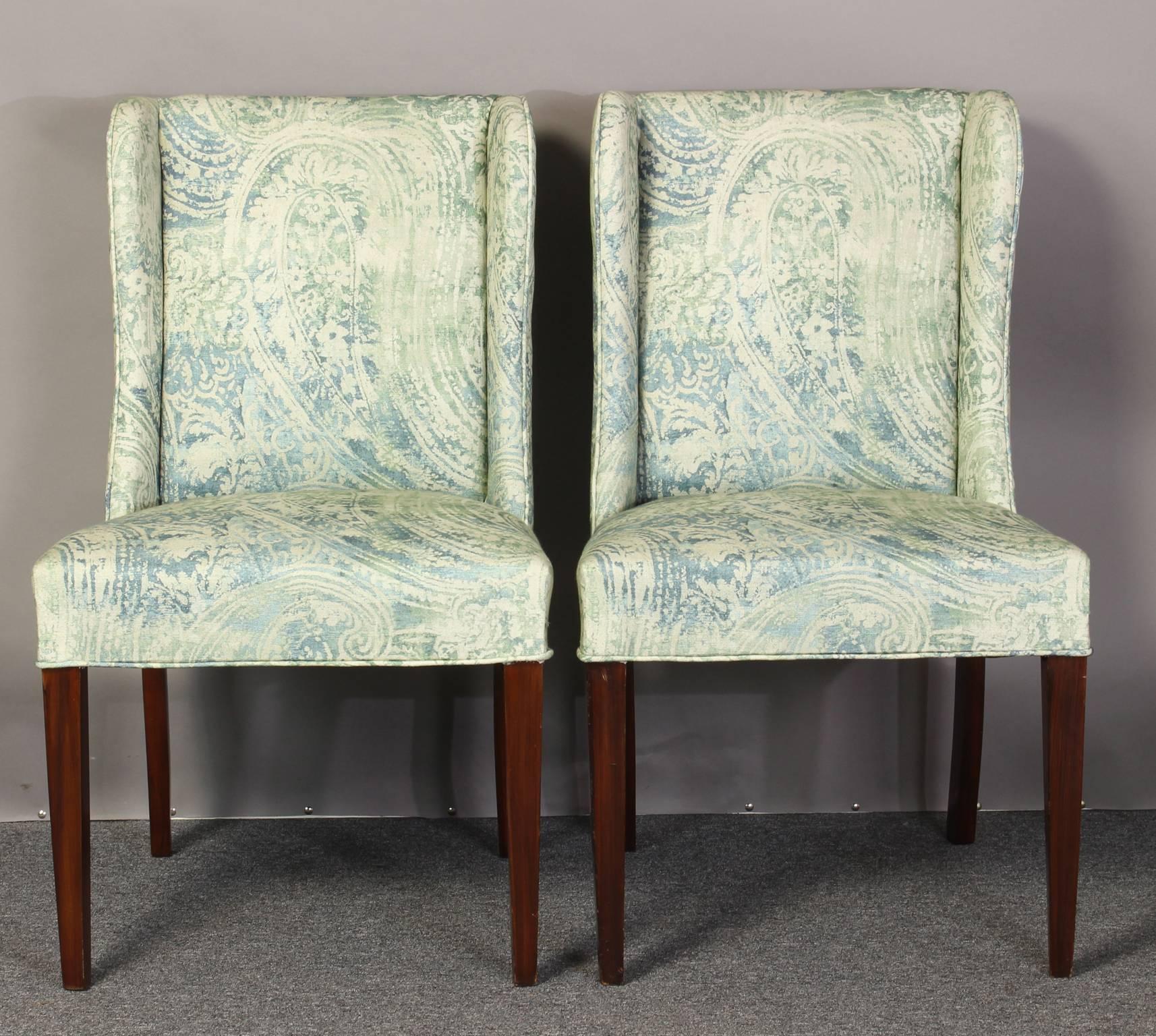 Set of Four Upholstered Dining Chairs In Excellent Condition For Sale In Kilmarnock, VA