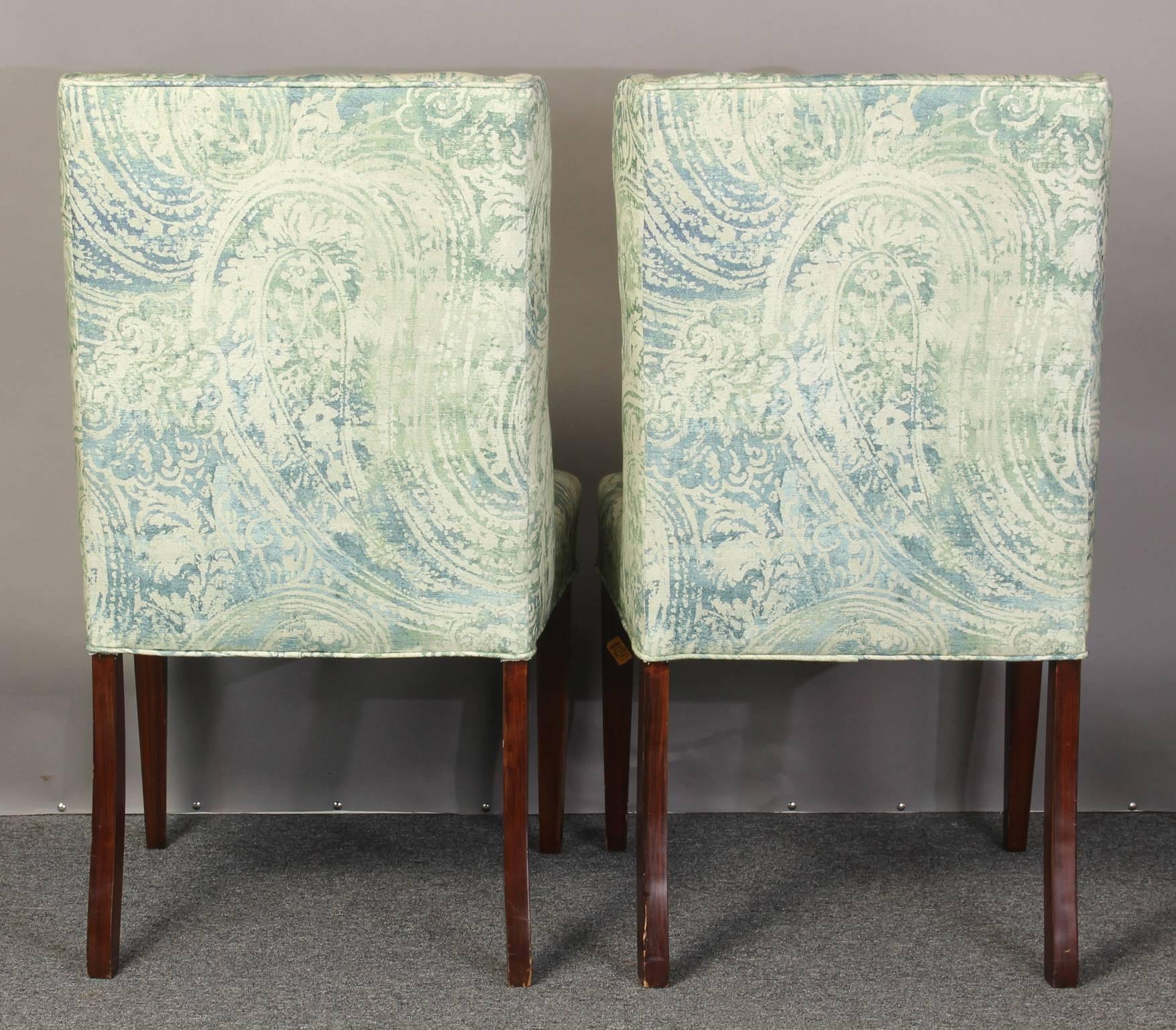 Set of Four Upholstered Dining Chairs For Sale 1