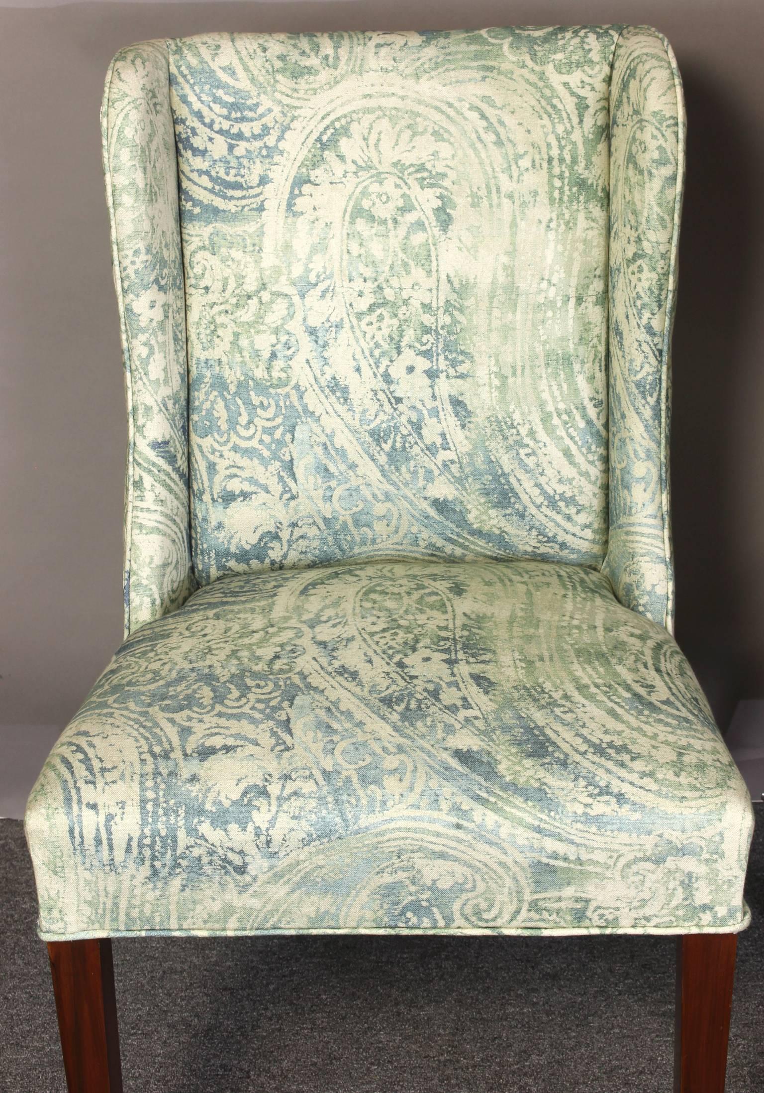 Set of Four Upholstered Dining Chairs For Sale 3