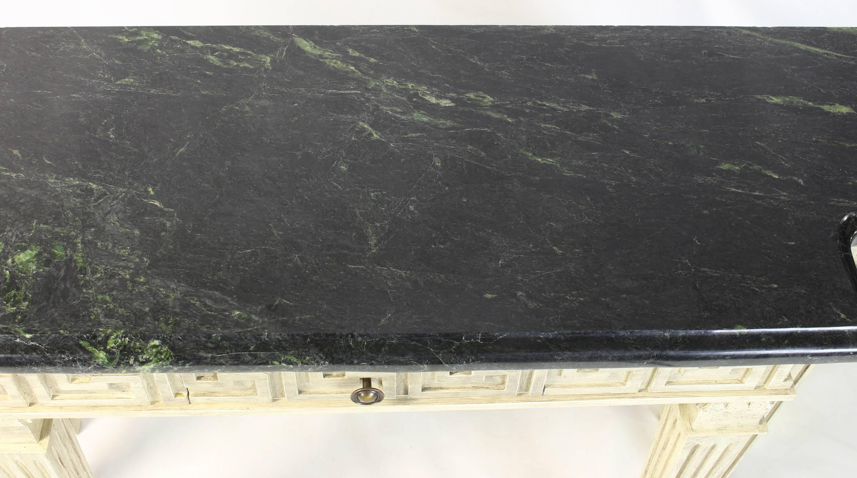 Painted Marble Top Console Table 1