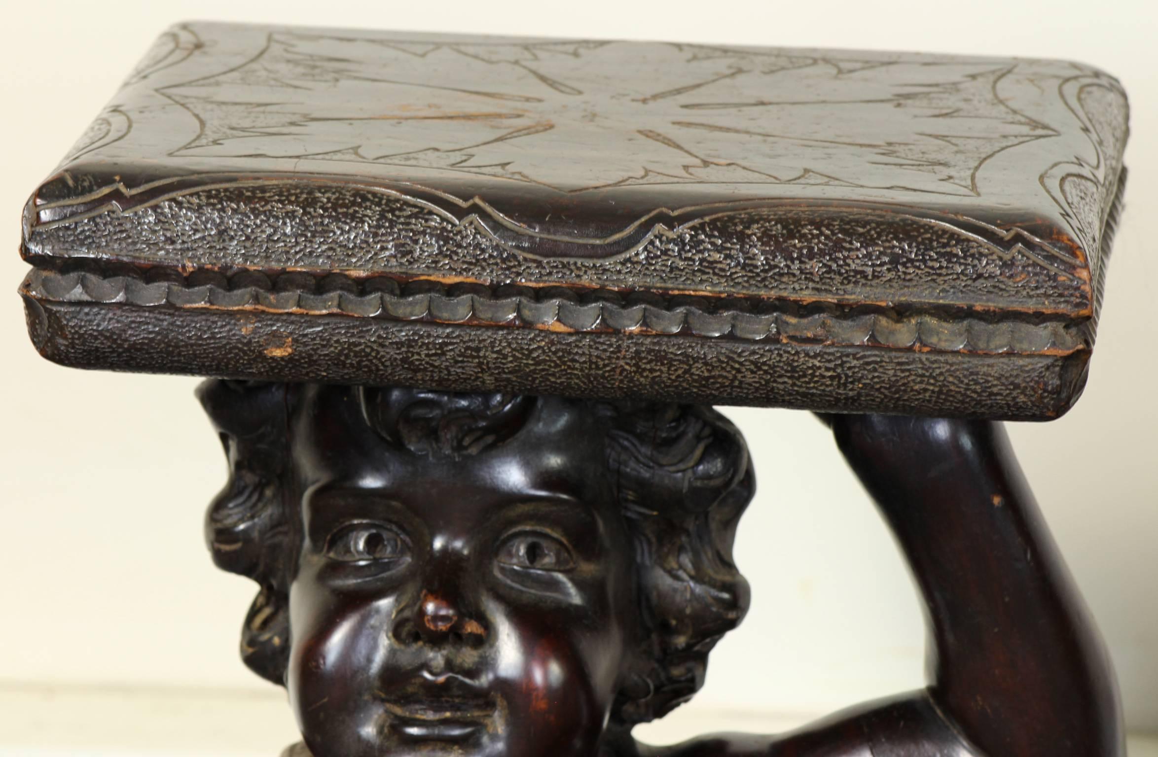 Pair of Italian Carved Wood Side Tables 4