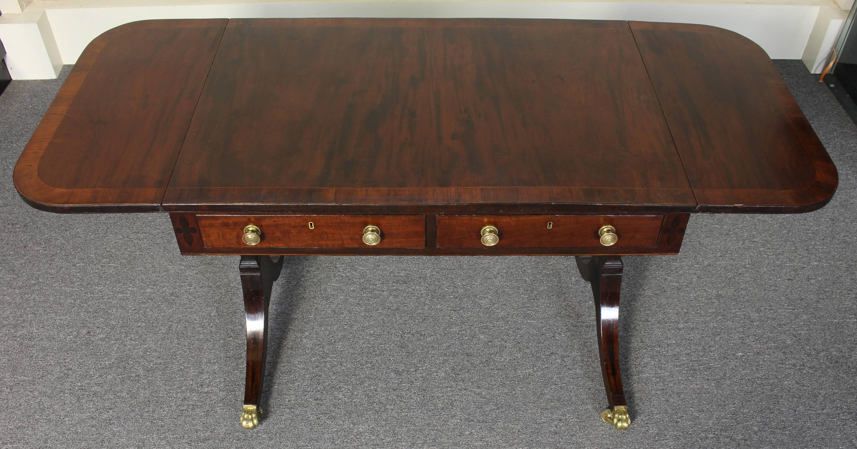 Regency Mahogany Sofa Table 1