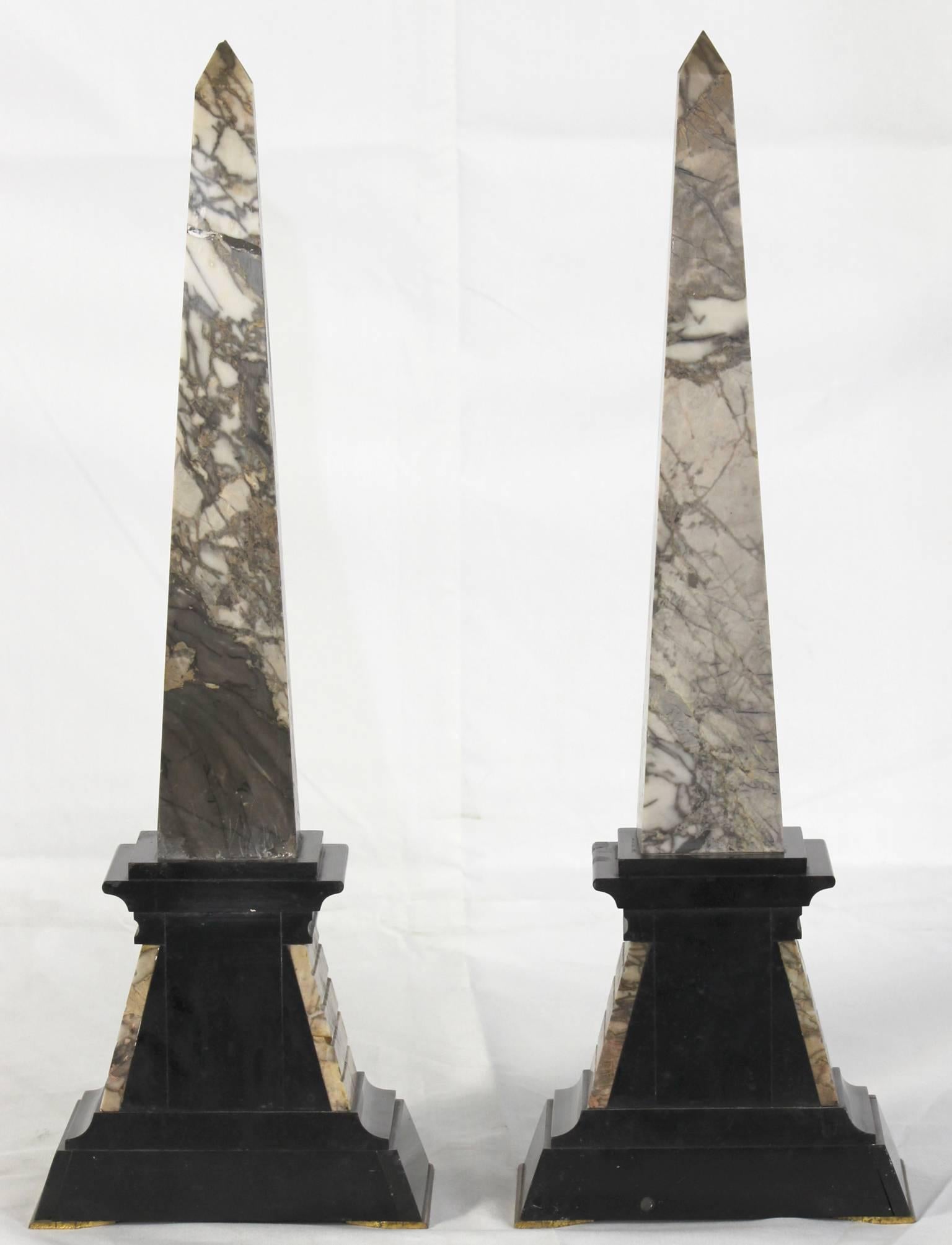 Pair of Egyptian Revival Obelisks In Good Condition For Sale In Kilmarnock, VA