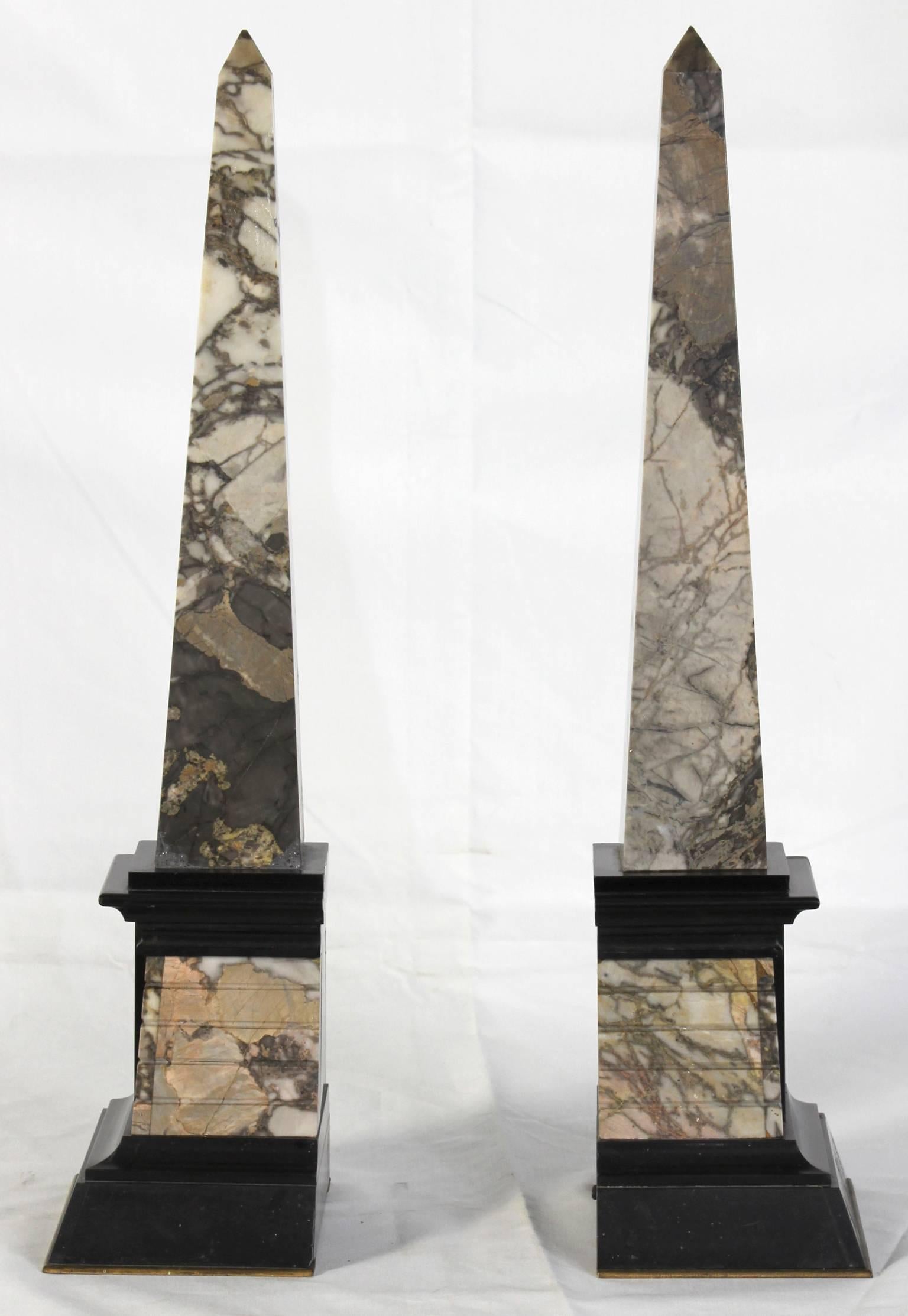 French Pair of Egyptian Revival Obelisks For Sale