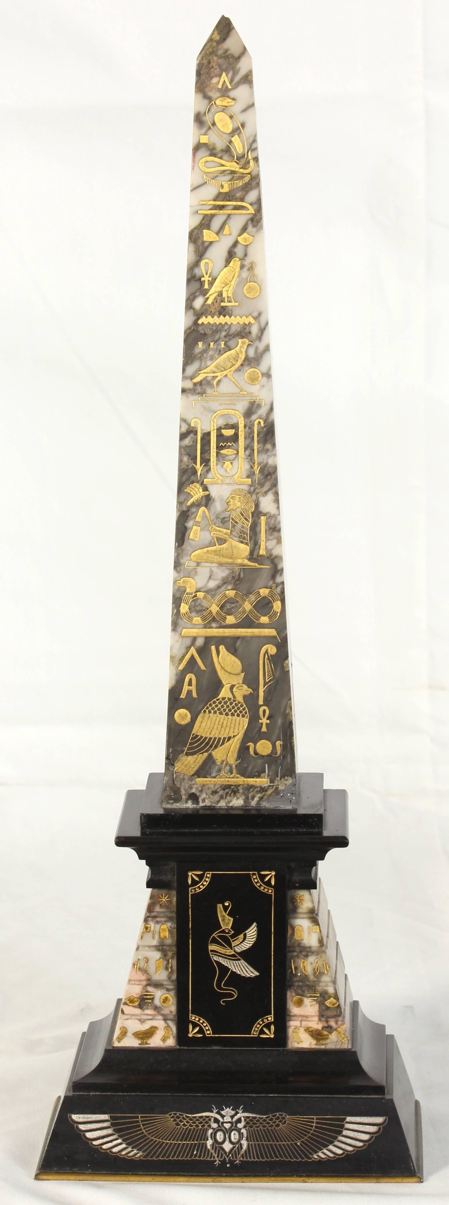 Pair of Egyptian Revival Obelisks For Sale 1