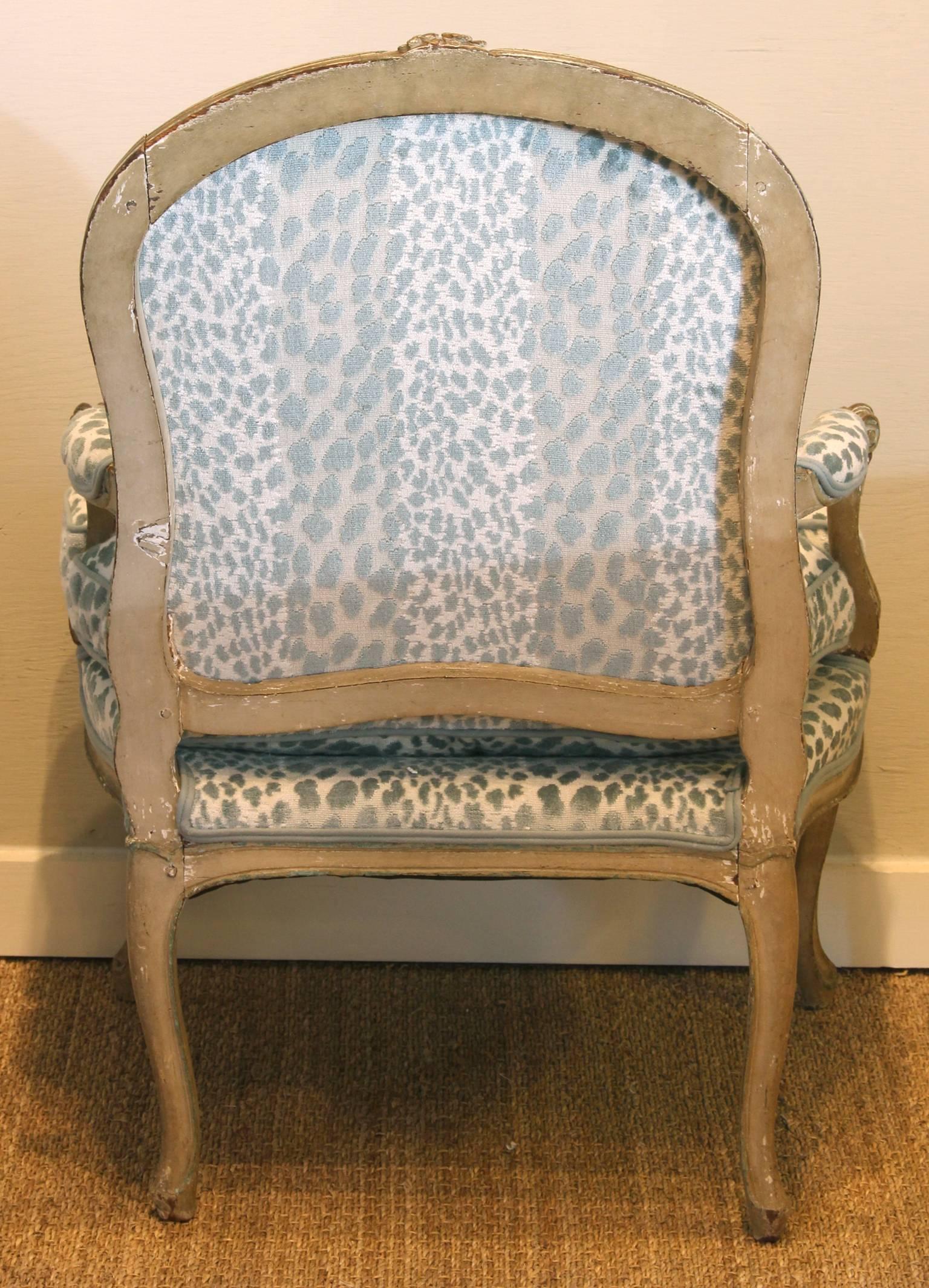 18th Century French Painted Fauteuils 1